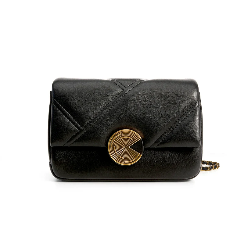 Quilted Leather Chain Shoulder Bag - Image 2