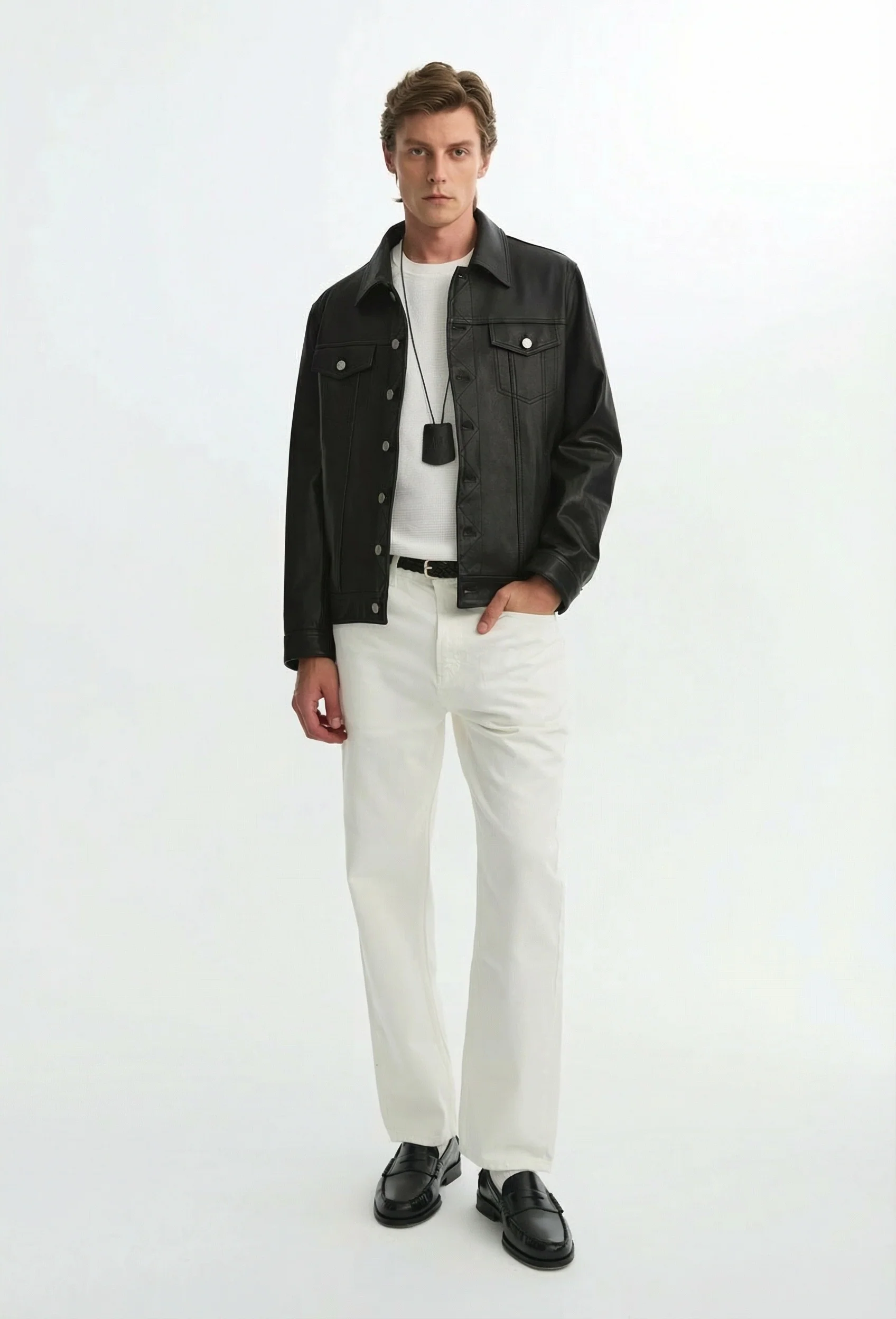 Quilted Leather Trucker - Image 4