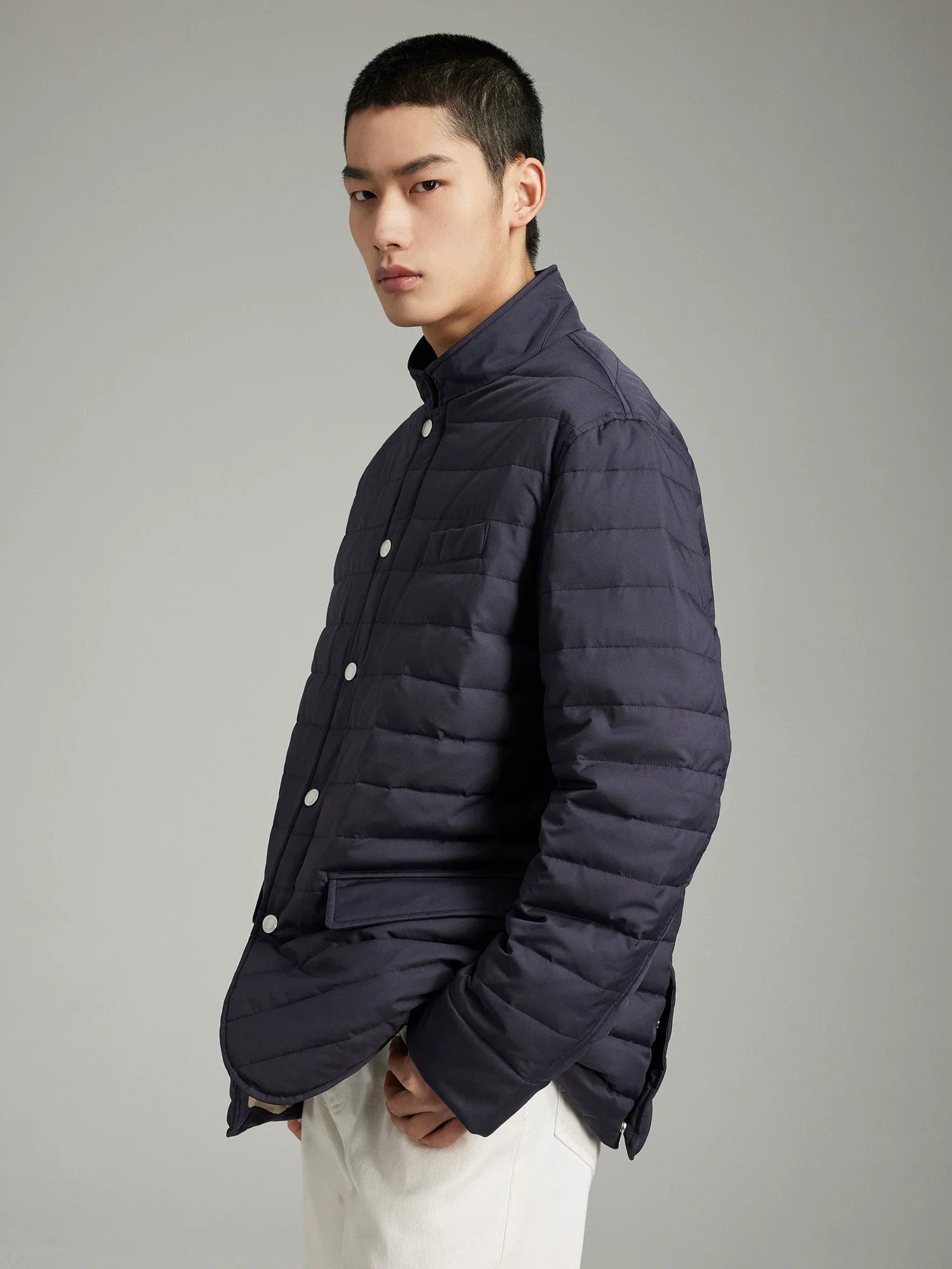 Quilted Stand-Collar Jacket - Image 5