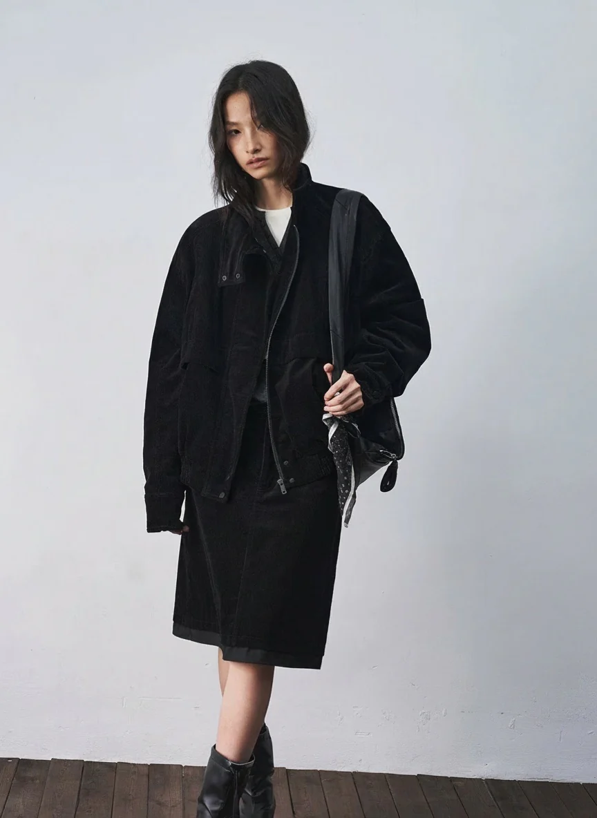 Quilted Stand Collar Jacket - Image 5