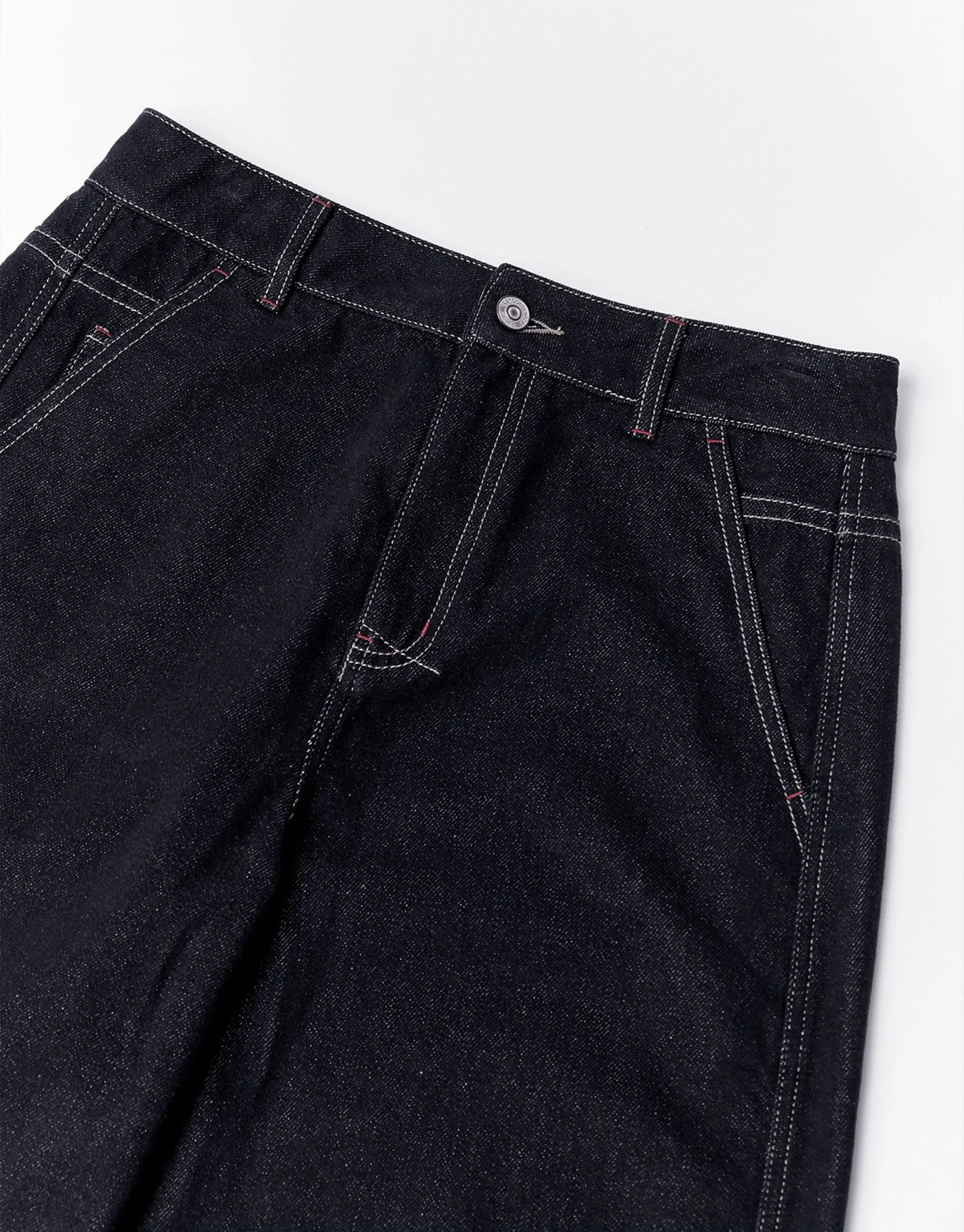 Raw Denim Wide-Leg Carpenter Jeans - Image 6