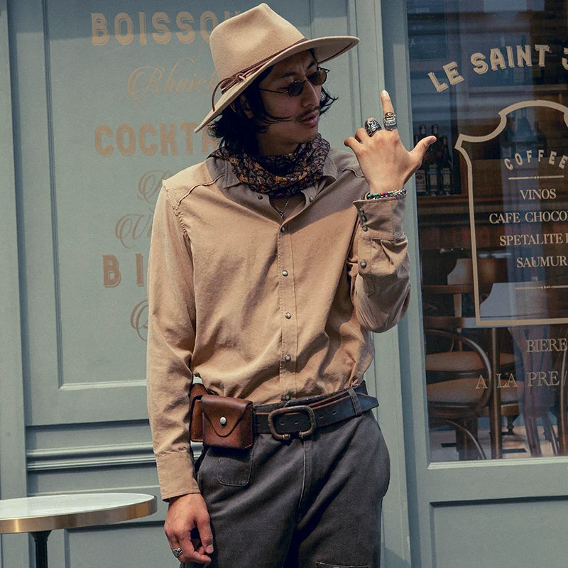 Raw-Edge Western Snap Shirt - Image 5