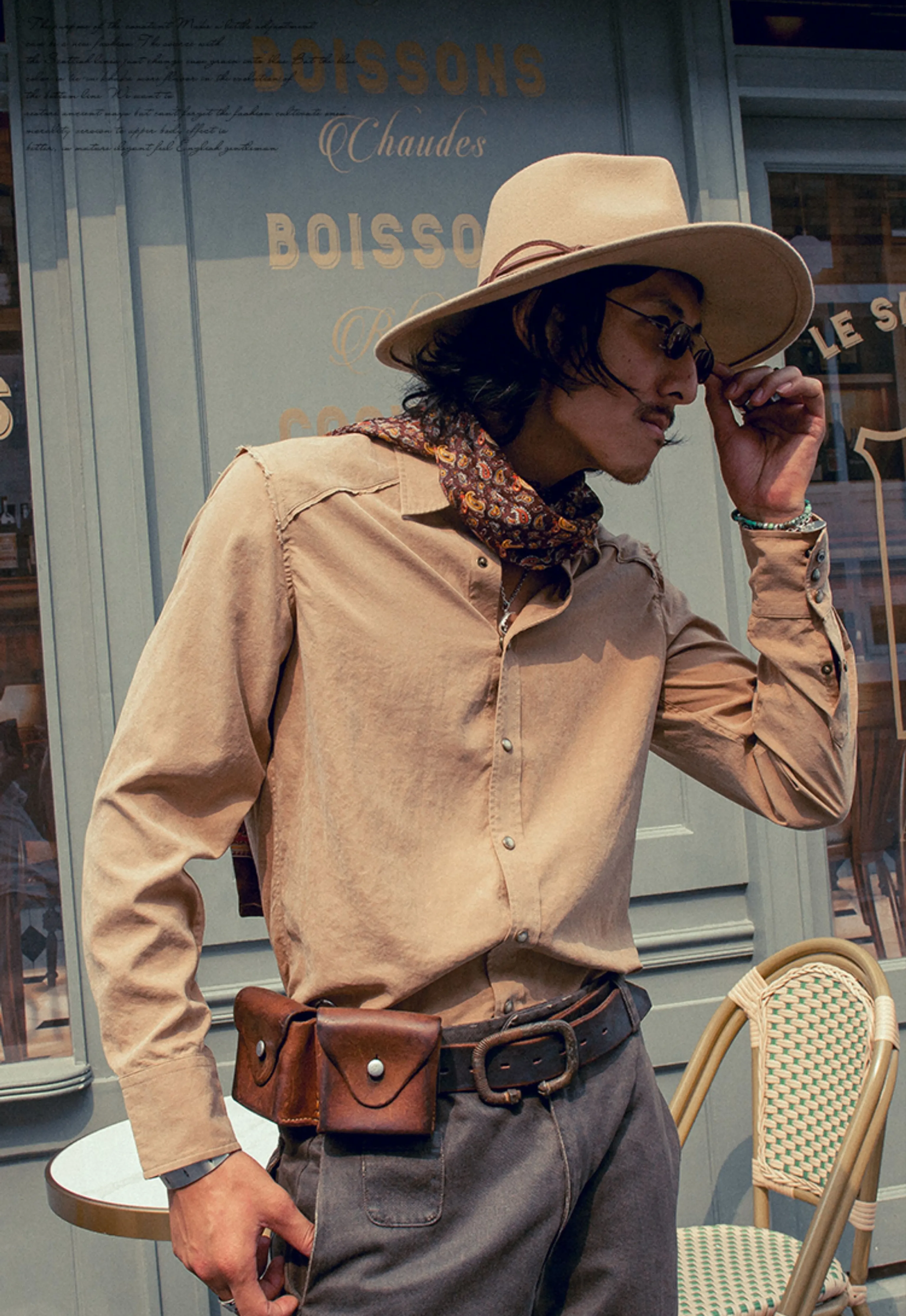 Raw-Edge Western Snap Shirt - Image 7