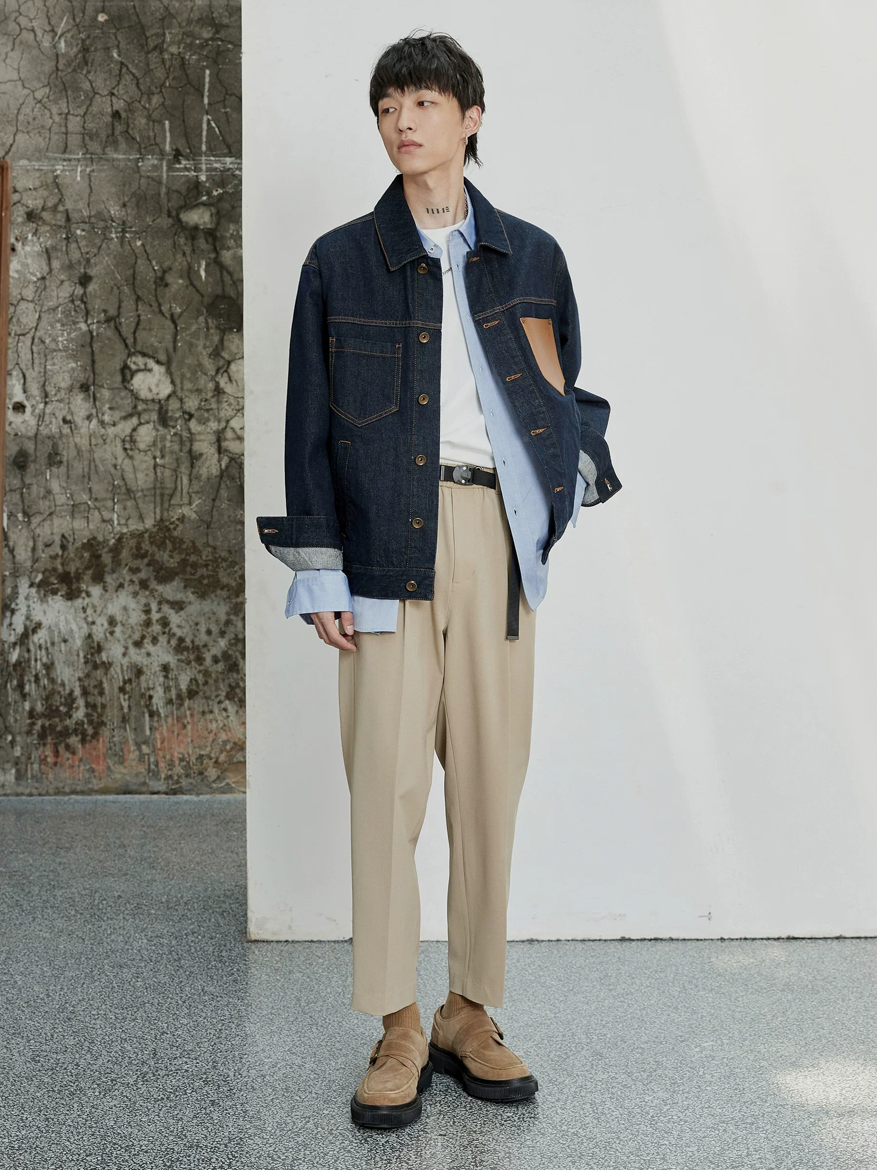 Raw Indigo Contrast-Pocket Denim Jacket - Image 4