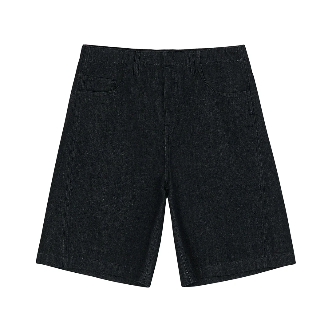 Raw Indigo Wide-Leg Denim Shorts - Image 6