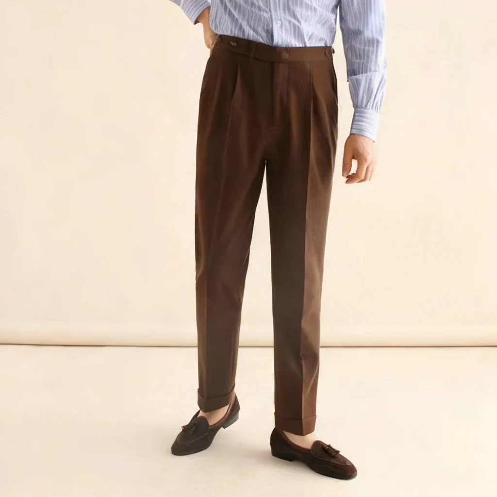 Rayon Blend High-Waisted Tailored Trousers - Image 7