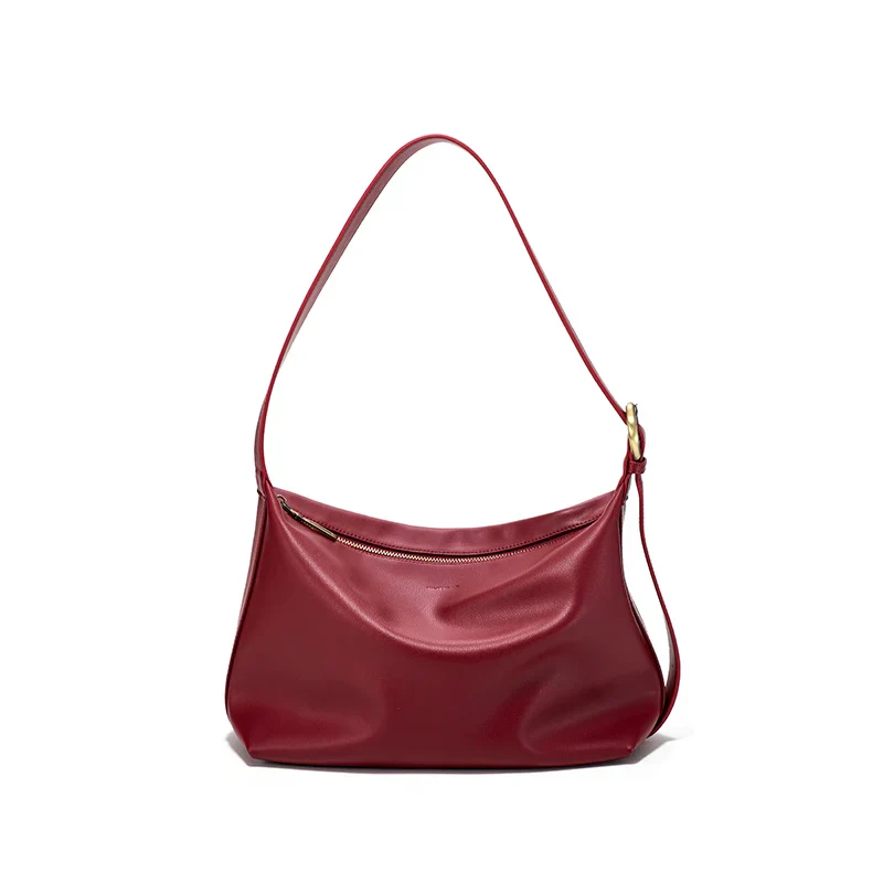 Red Leather Top-Handle Bag - Image 6