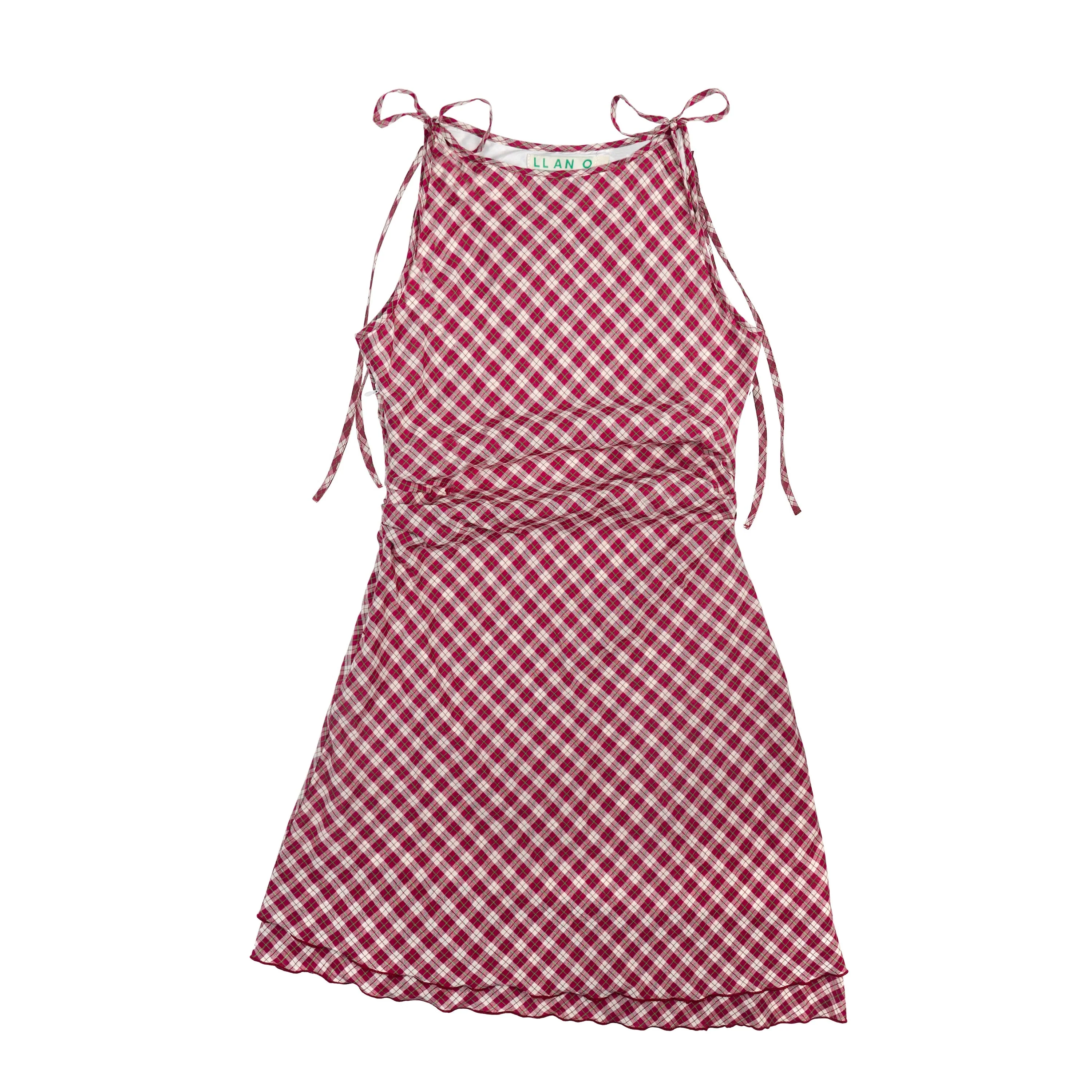 Red Plaid Dress - Image 8