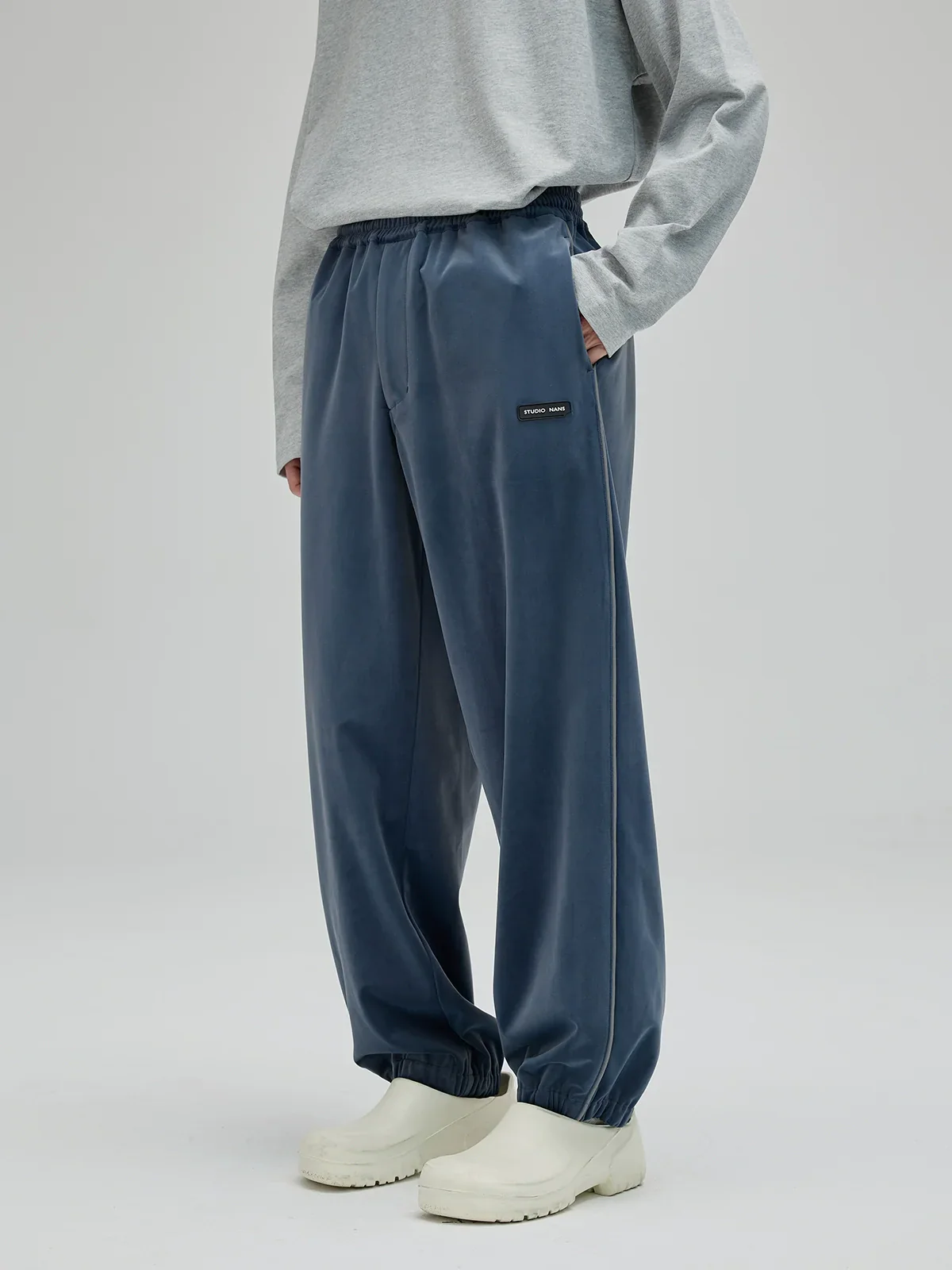Reflective Piped Velour Tracksuit - Image 4