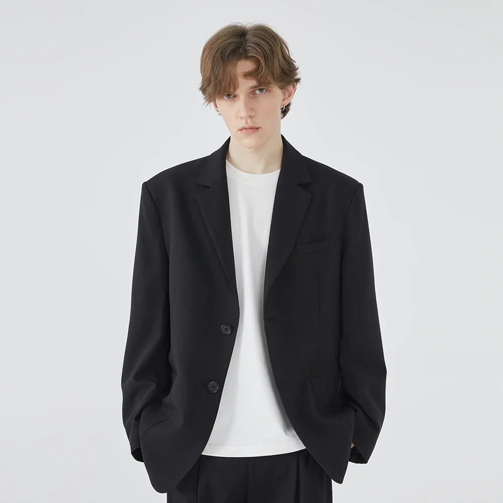 Relaxed Black Two-Button Blazer - Image 6