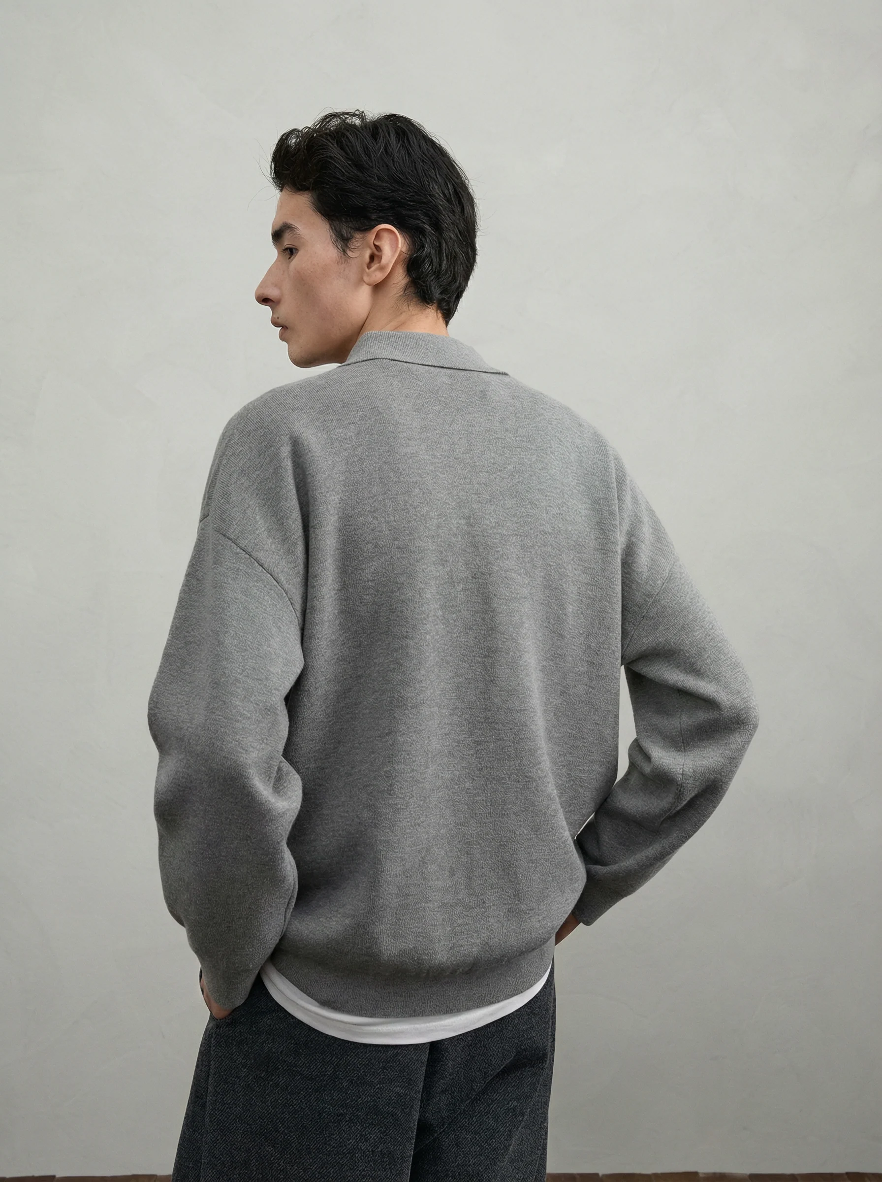 Relaxed Knit Polo Sweater - Image 2