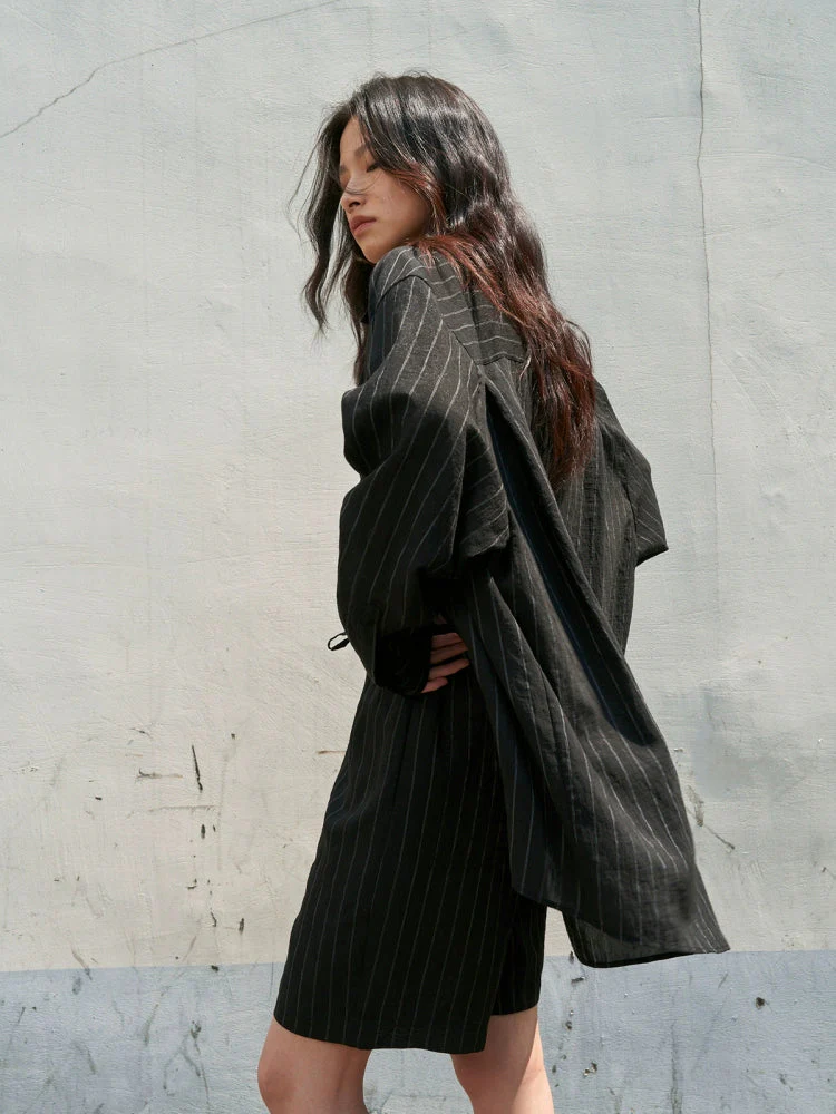 Relaxed Linen-Blend Shirt & Shorts Set - Image 3