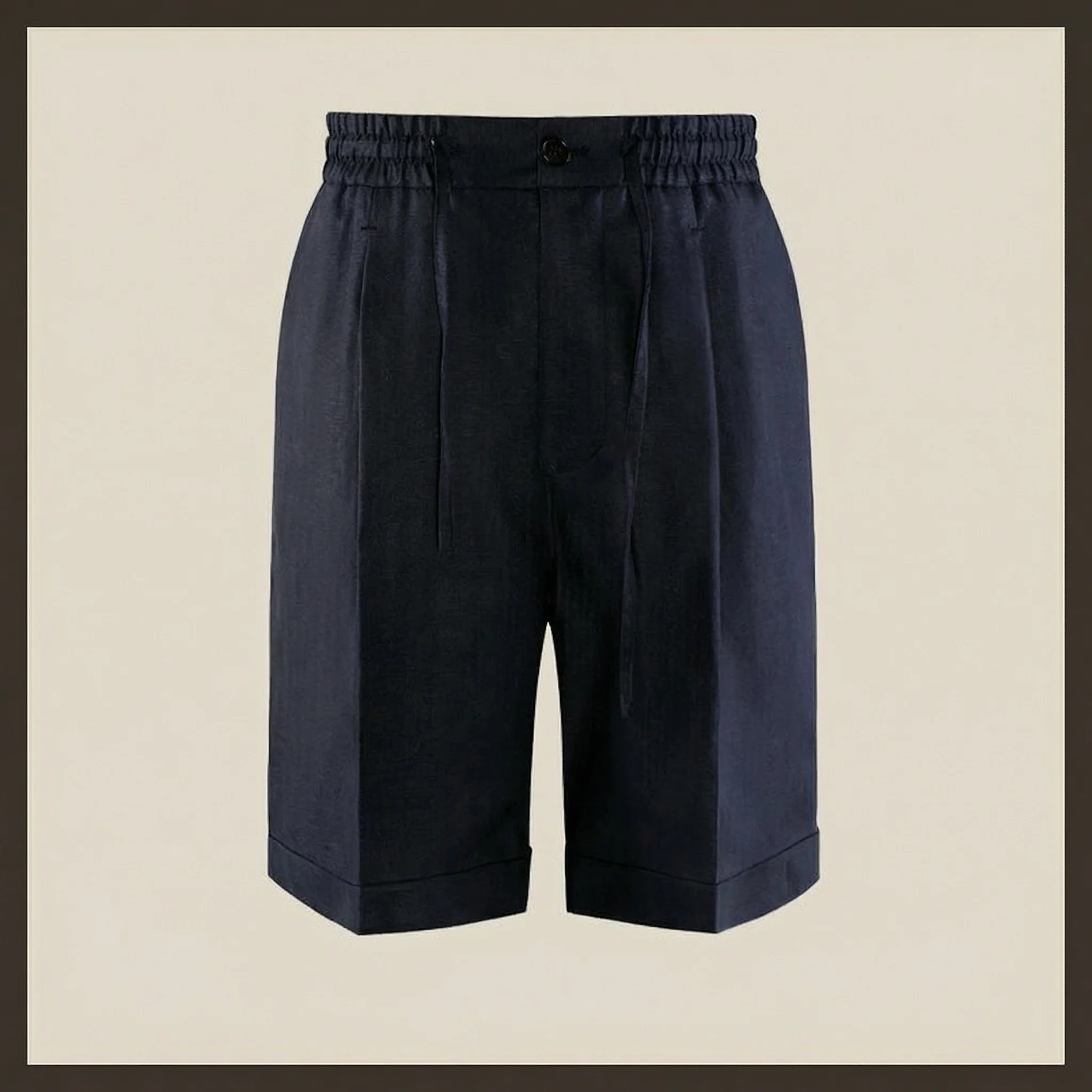Relaxed Linen Tencel Drawstring Shorts - Image 6