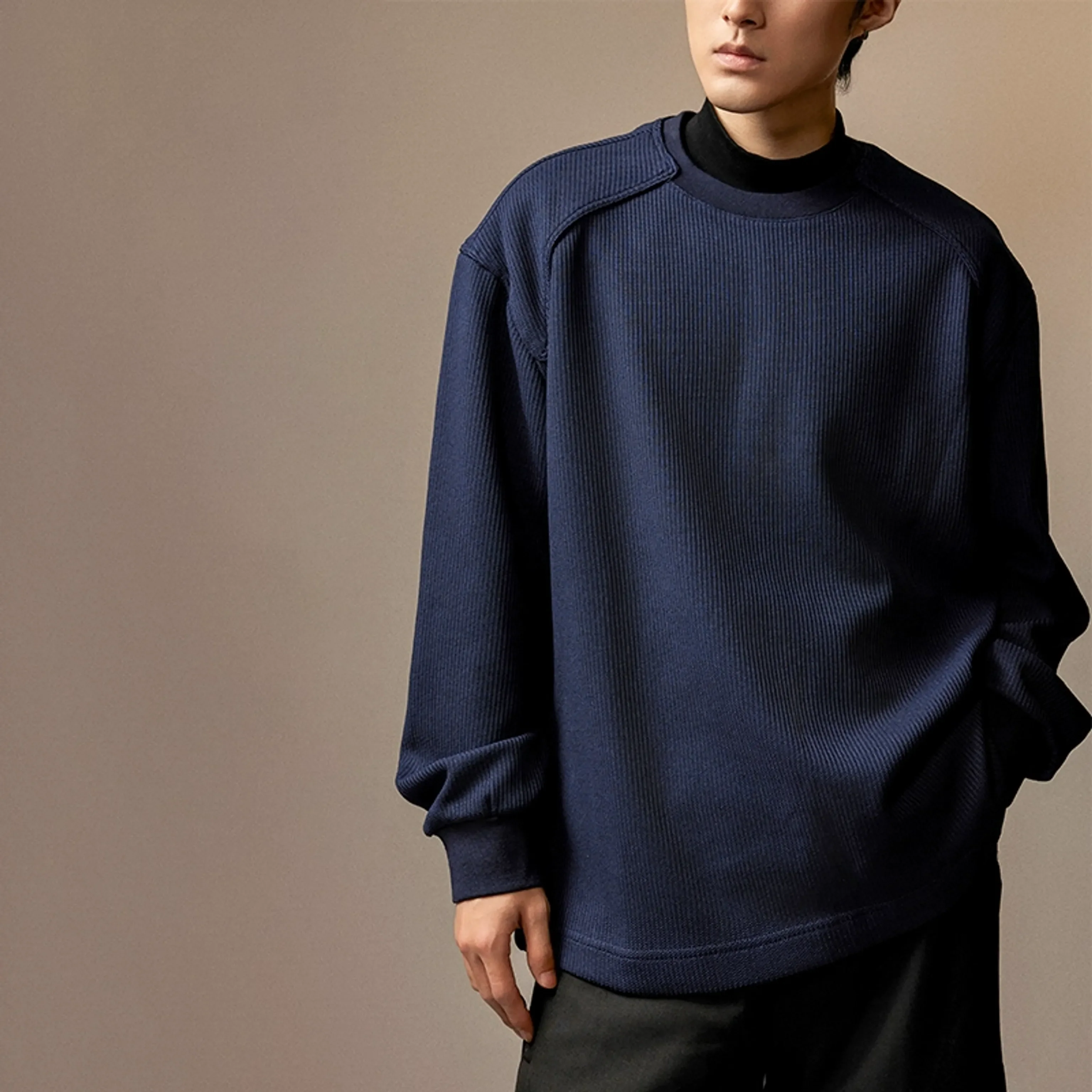Relaxed Ribbed Sweatshirt - Image 6