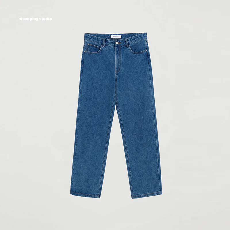 Relaxed Straight Denim Jeans - Image 5