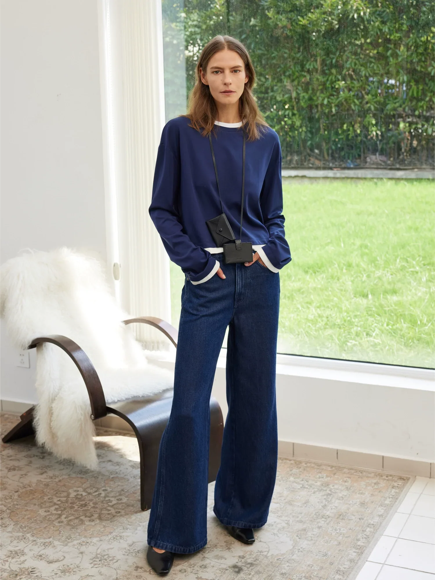 Relaxed Tencel Wide-Leg Jeans