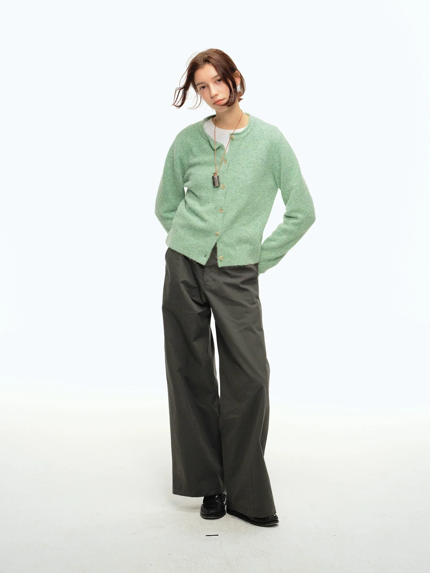 Relaxed Wide-Leg Trousers - Image 2