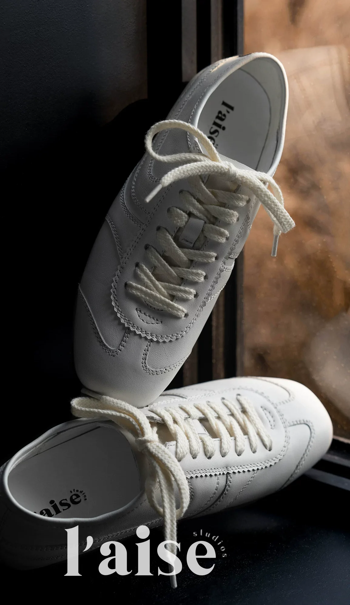 Replica Time Leather Sneakers - Image 8