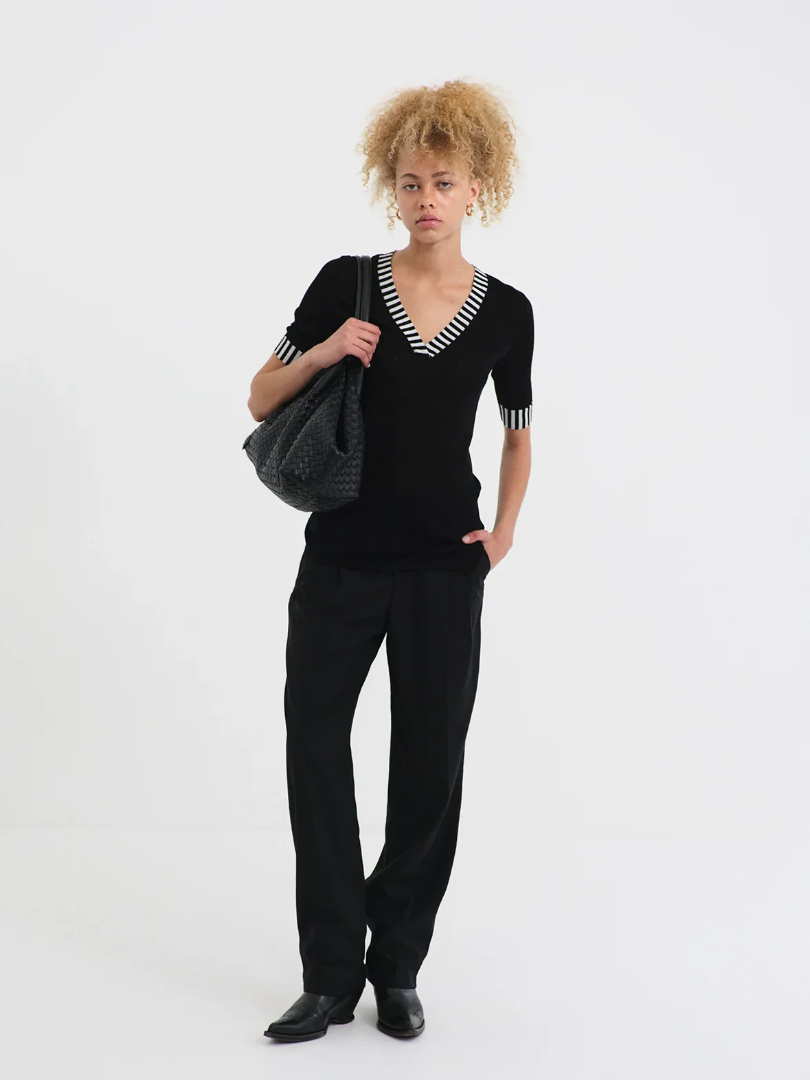 Retractable Cuff Straight Trousers