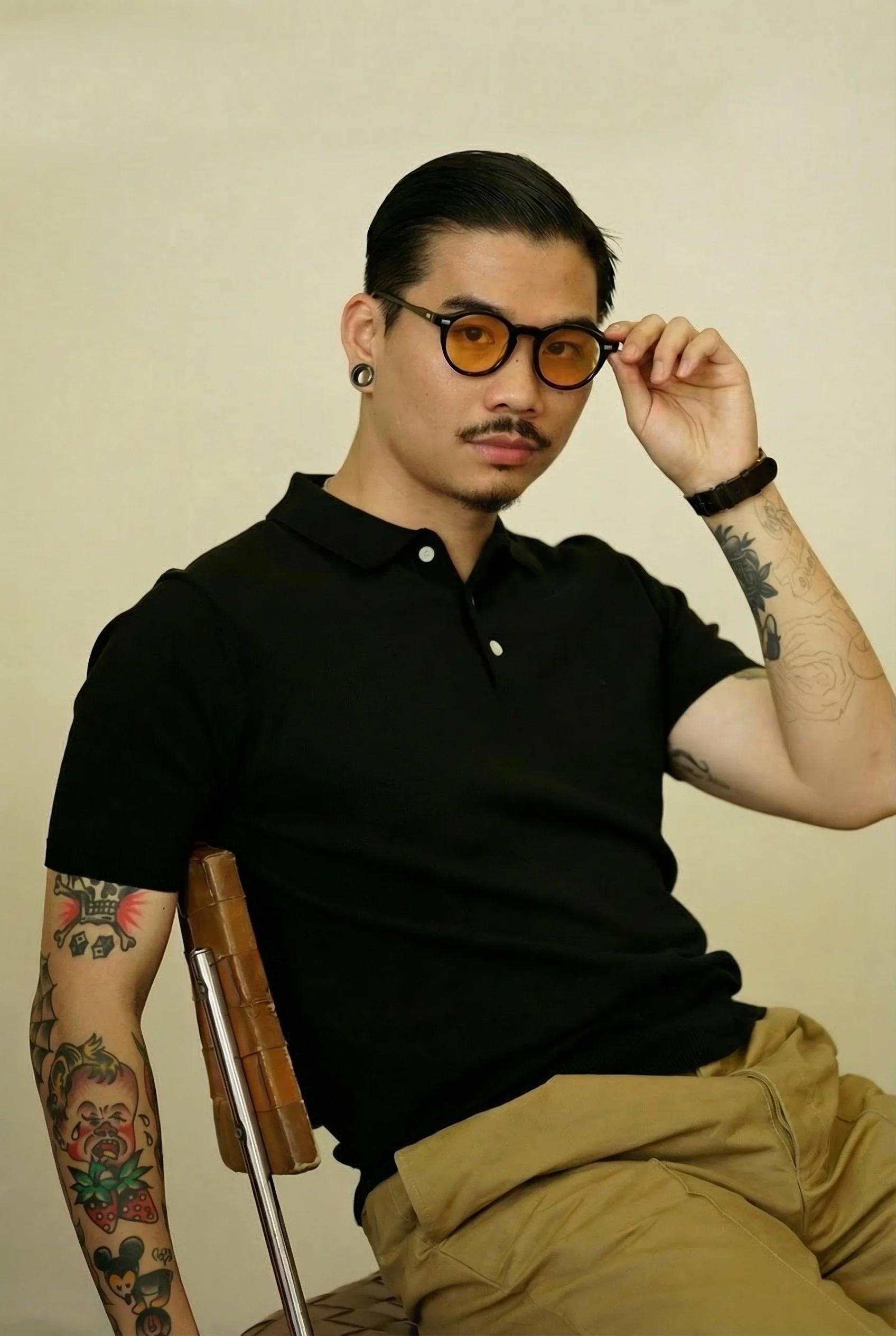 Retro Black Polo Shirt - Image 5
