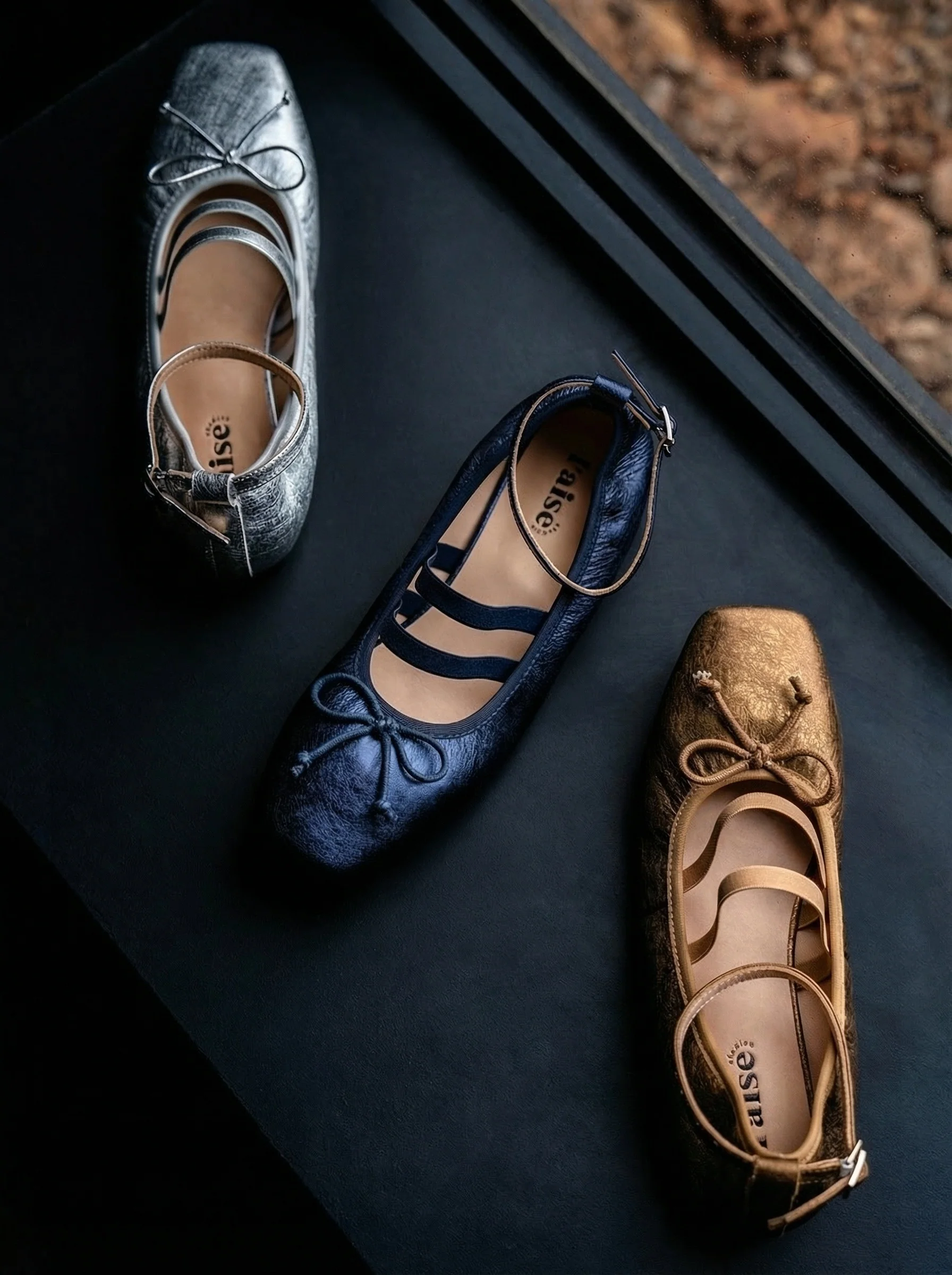 Retro Bow Mary Jane Ballet Flats