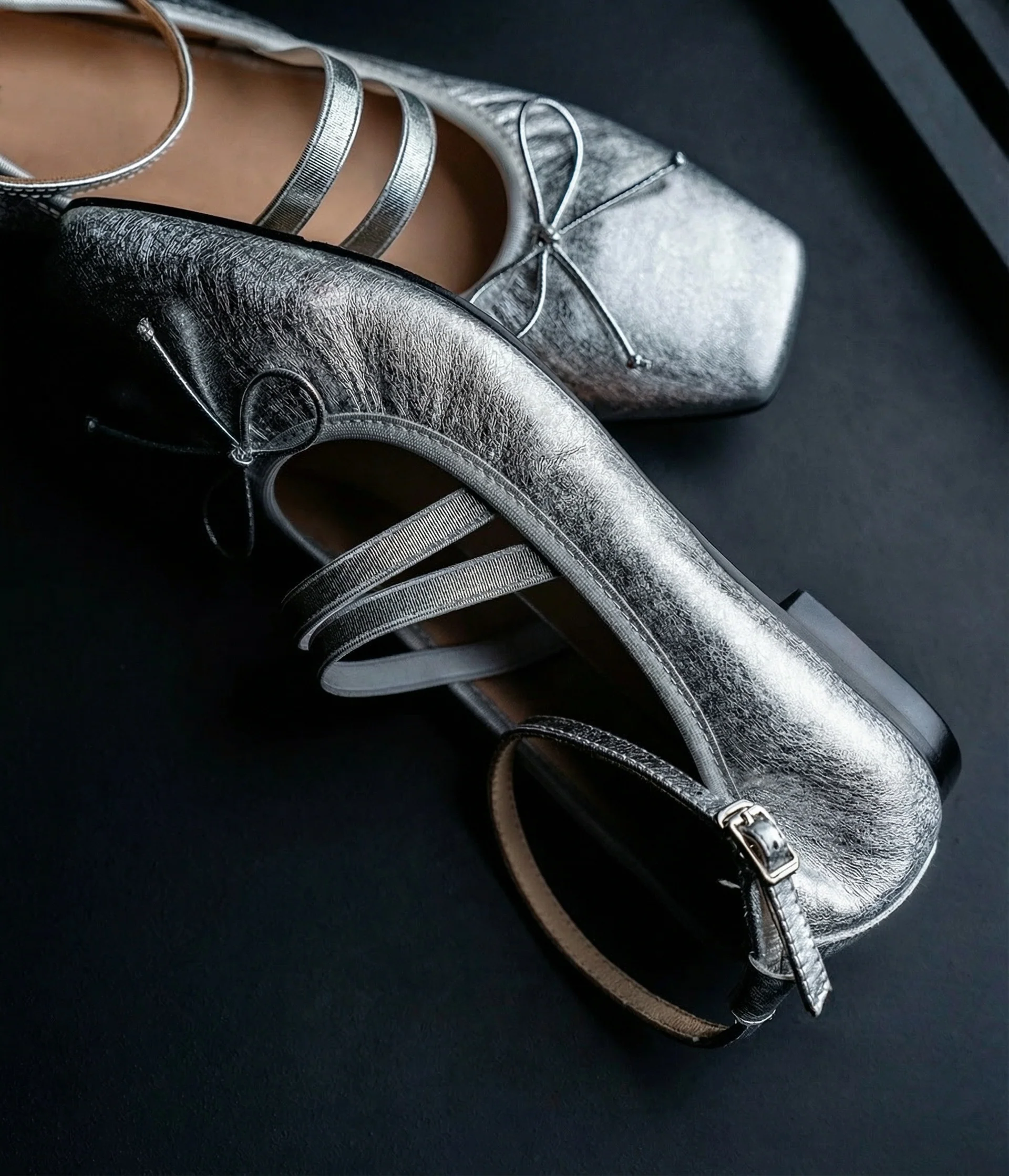 Retro Bow Mary Jane Ballet Flats - Image 6
