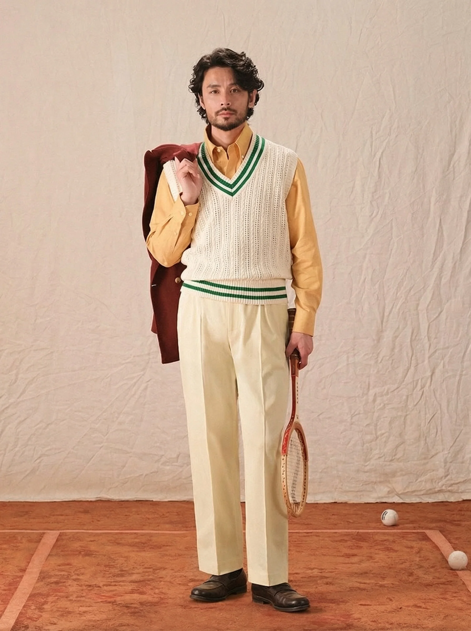 Retro Cable-Knit Sweater Vest - Image 6