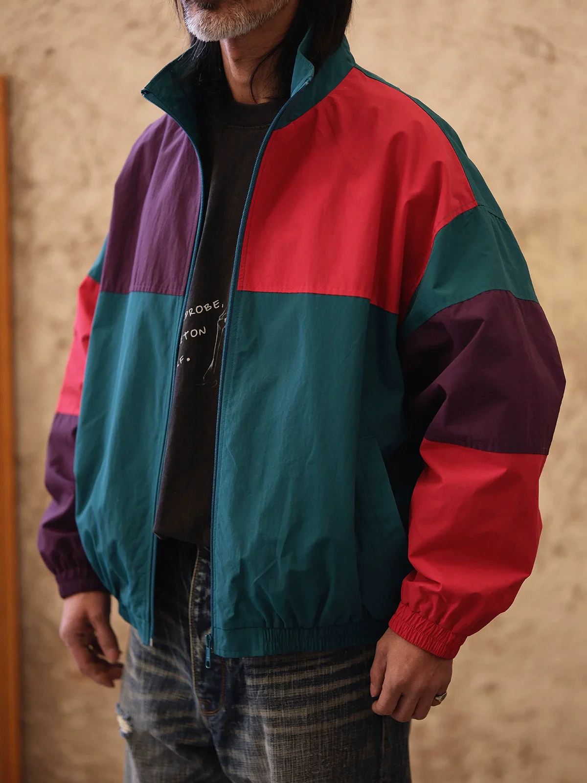 Retro Color-Block Windbreaker - Image 3
