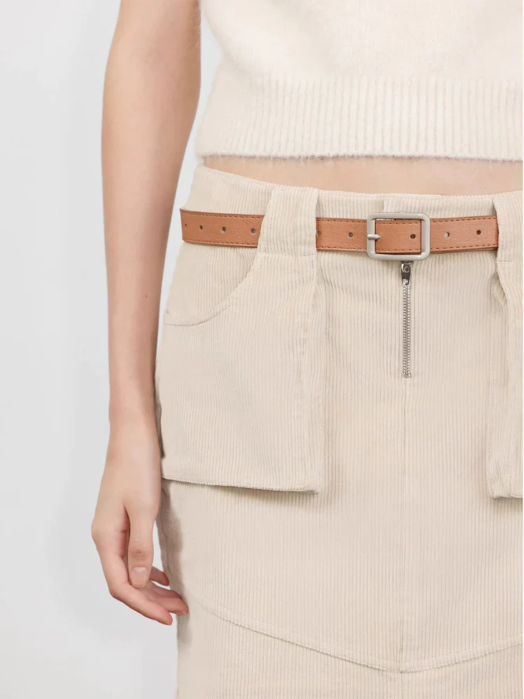 Retro Corduroy Fishtail Skirt - Image 3