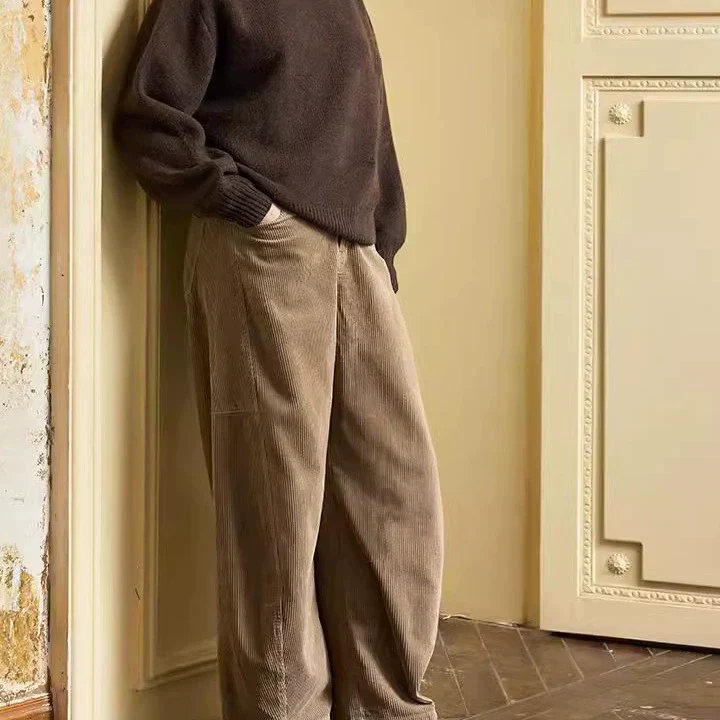 Retro Corduroy Wide-Leg Pants - Image 5