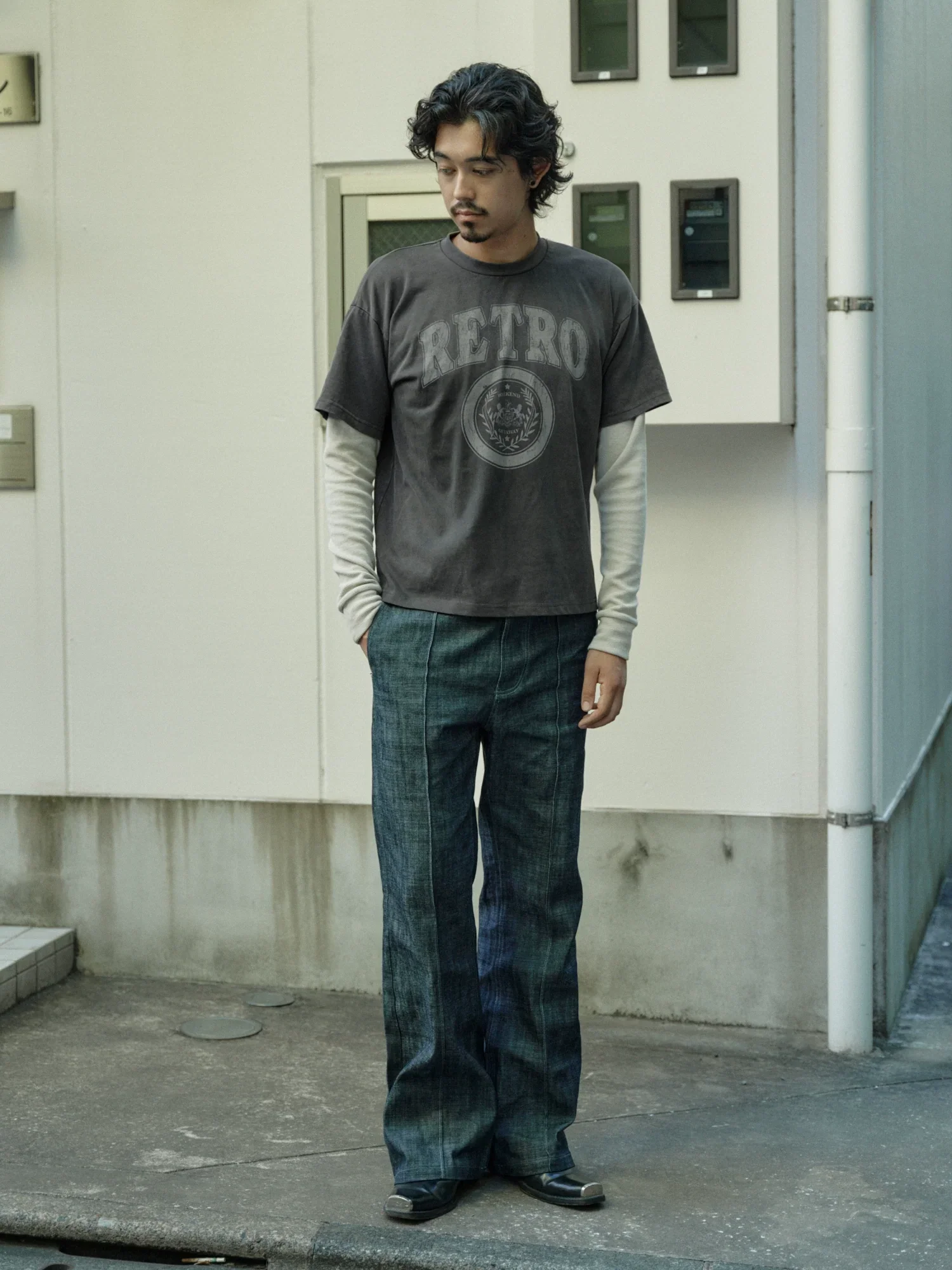 Retro Crest Layered Tee - Image 3