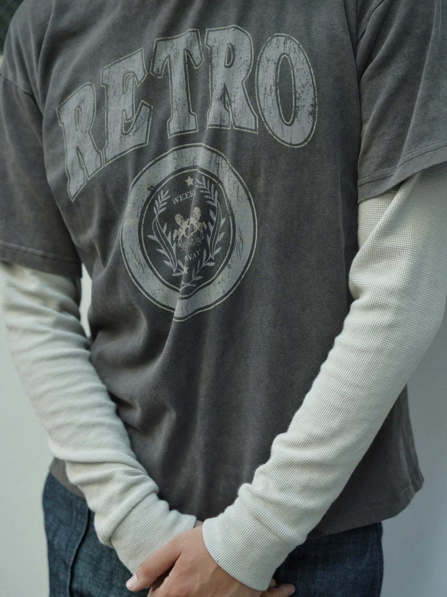 Retro Crest Layered Tee - Image 4