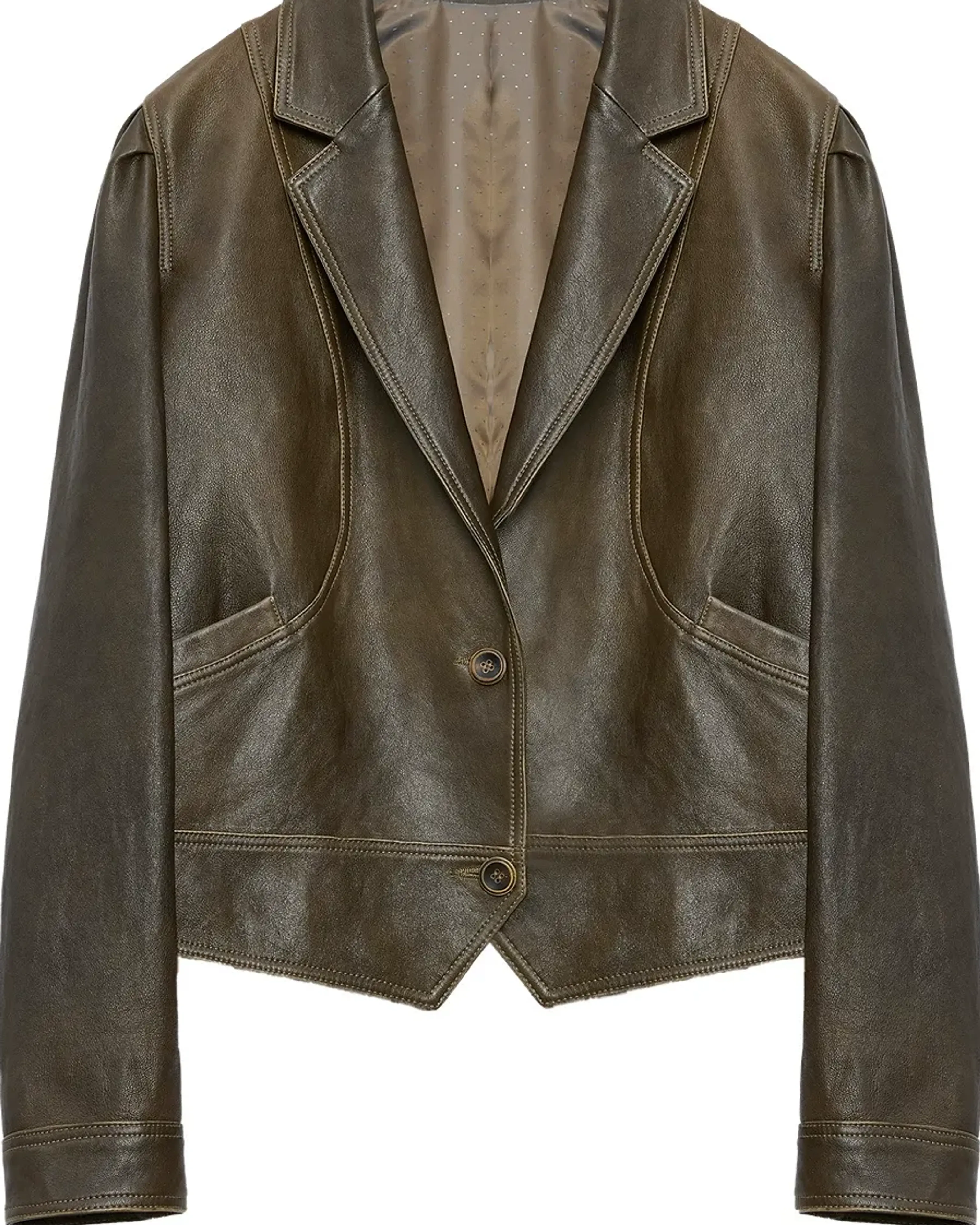 Retro Distressed Sheepskin Jacket - Image 8