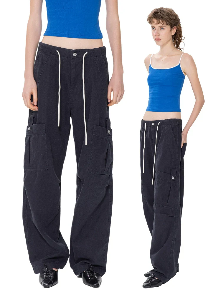 Retro Drawstring Cargo Trousers - Image 3