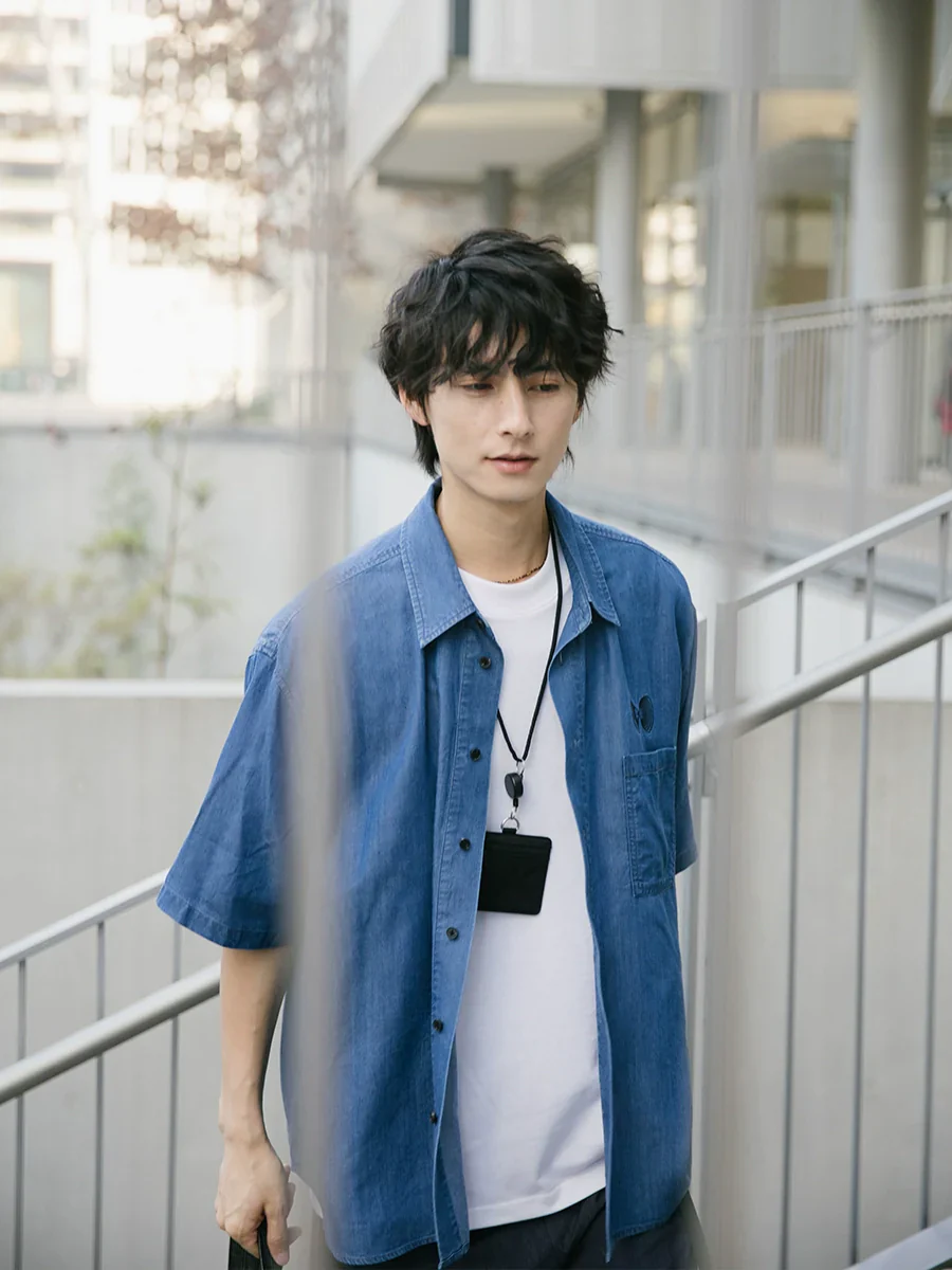 Retro Embroidered Tencel Denim Shirt - Image 2
