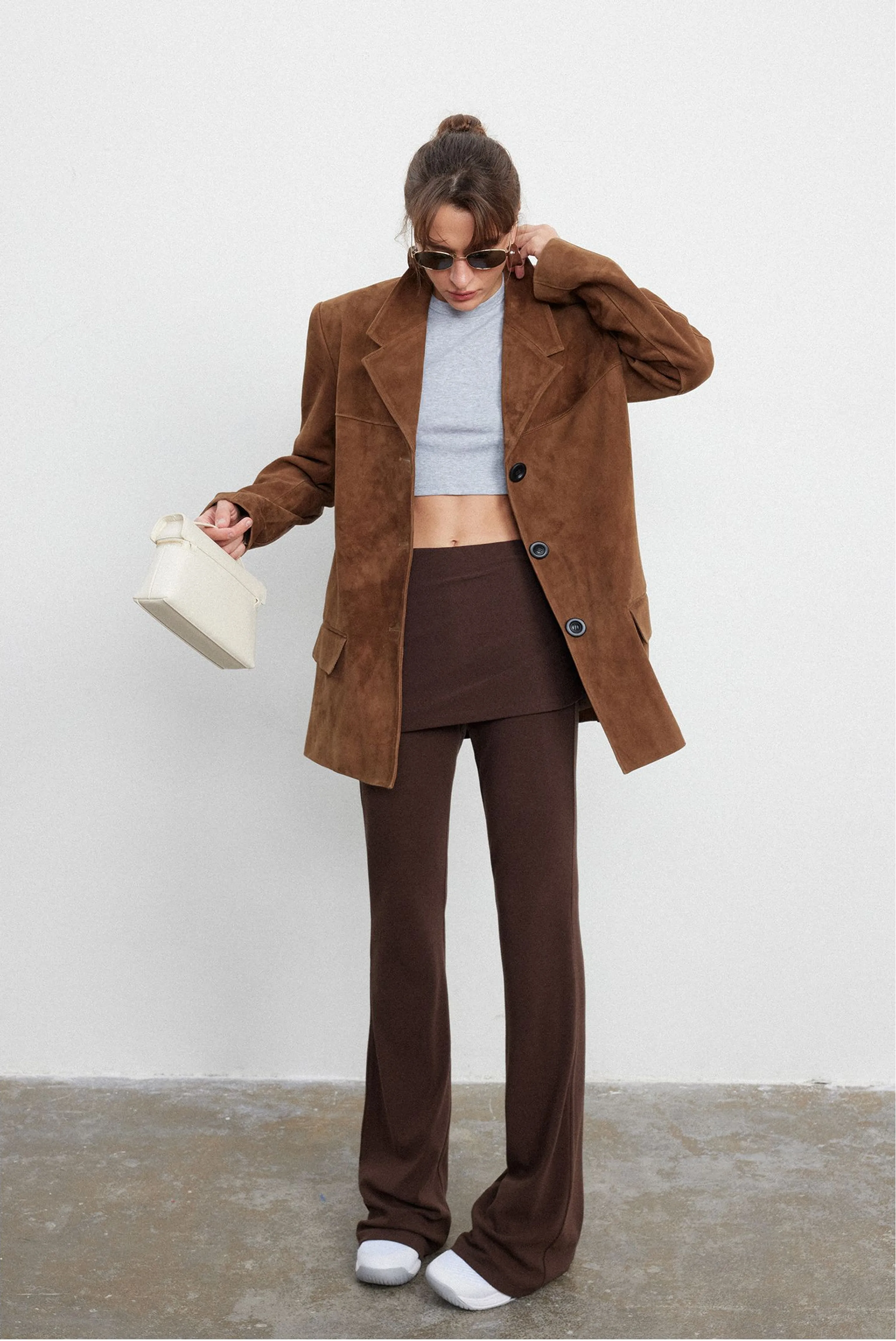 Retro Flared Skirt-Pants - Image 10