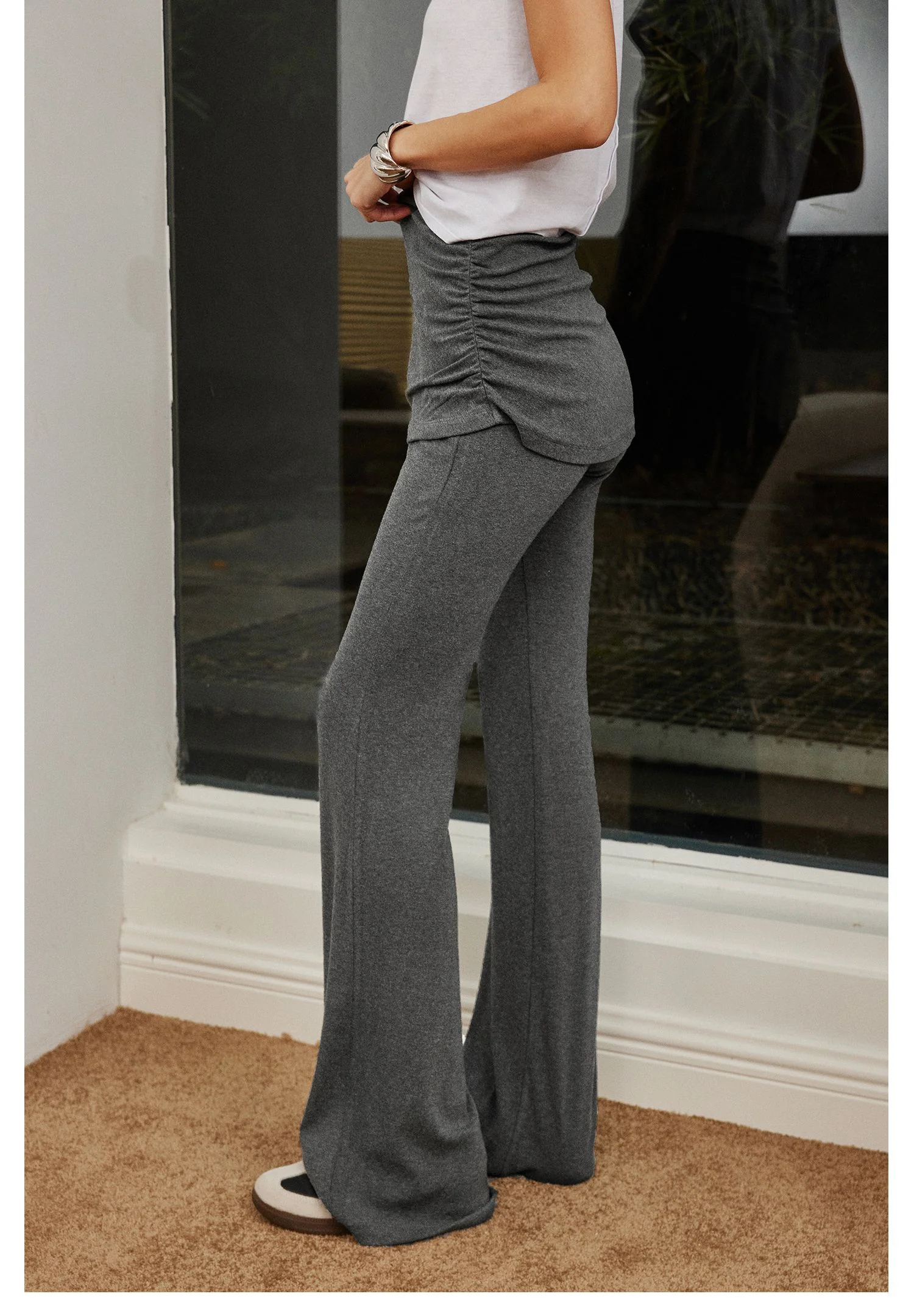 Retro Flared Skirt-Pants - Image 2