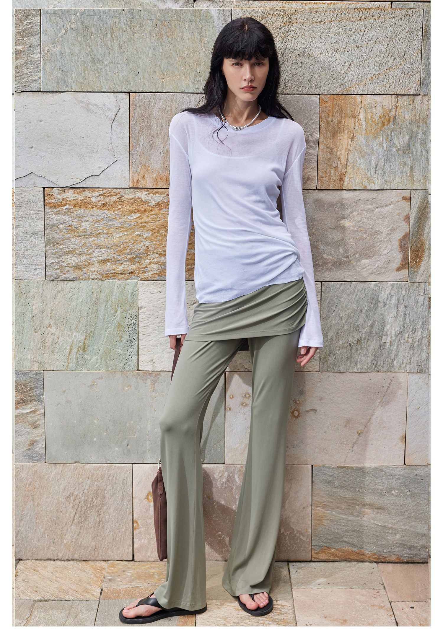 Retro Flared Skirt-Pants - Image 4