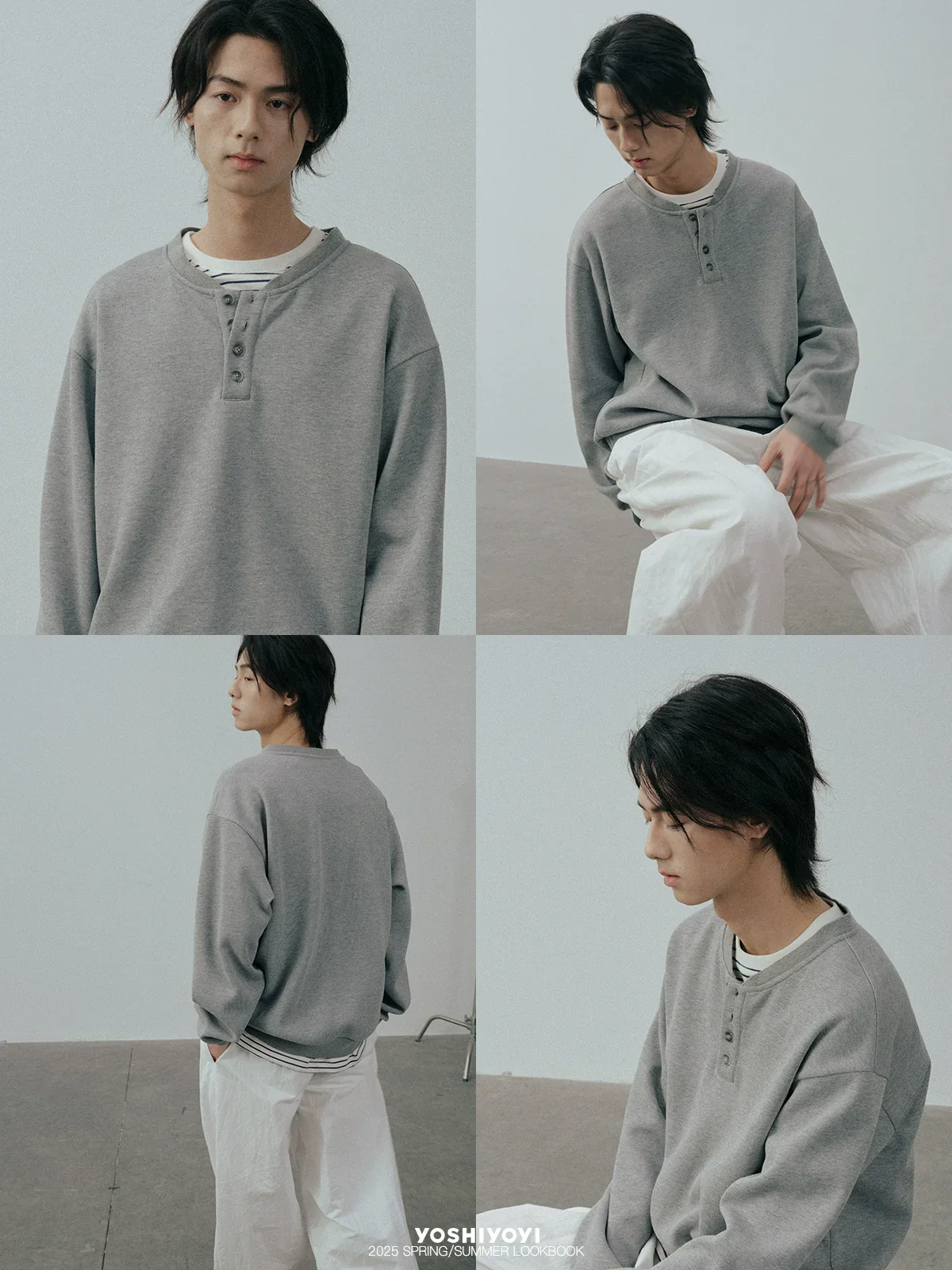 Retro Henley Sweatshirt - Image 3