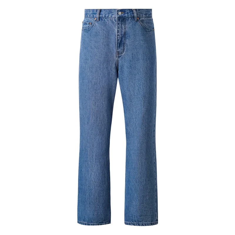 Retro High-Waisted Straight-Leg Jeans