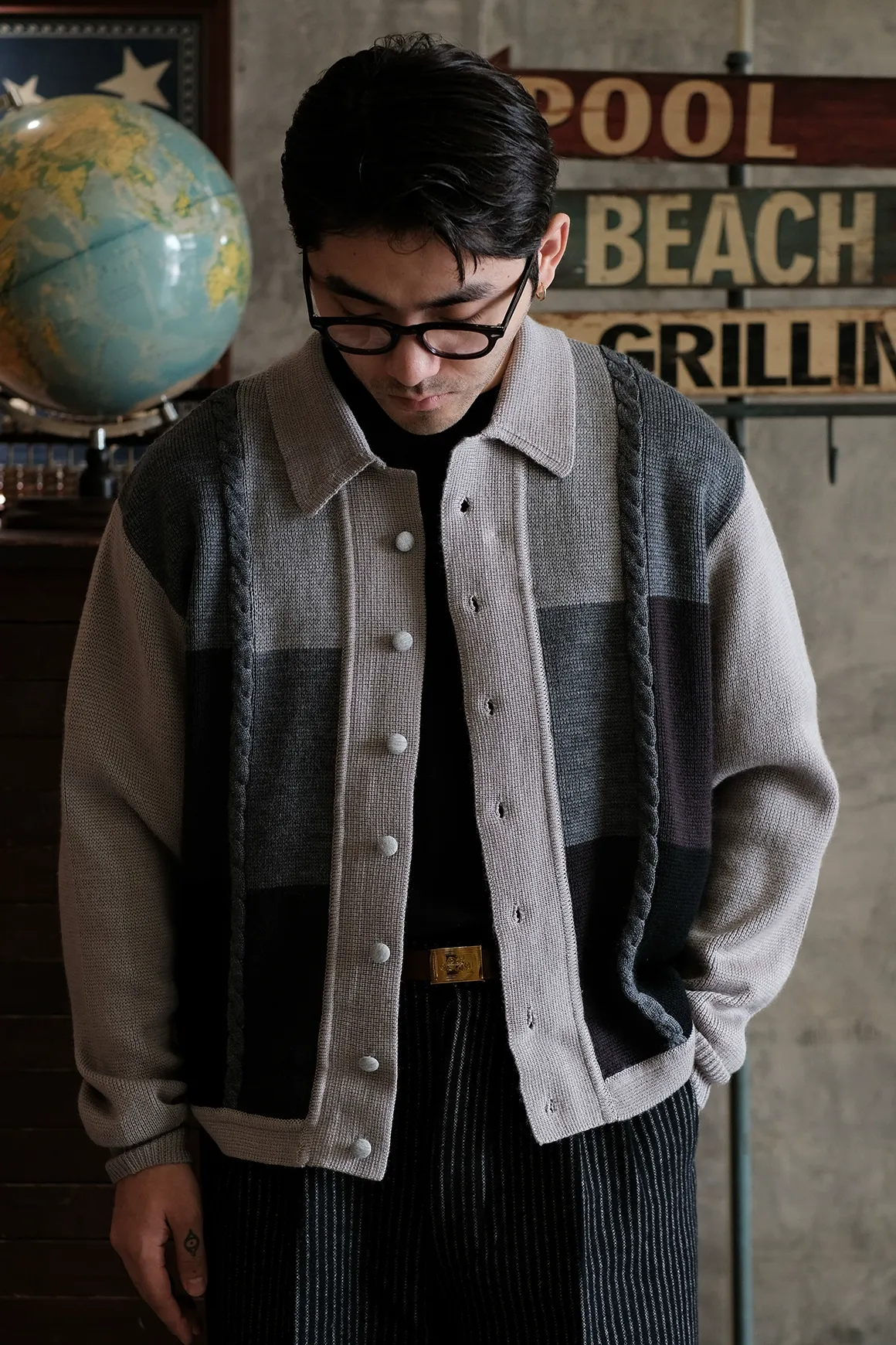 Retro Jacquard Cardigan - Image 5