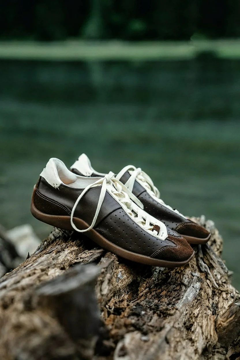 Retro Leather Suede Sneakers - Image 2