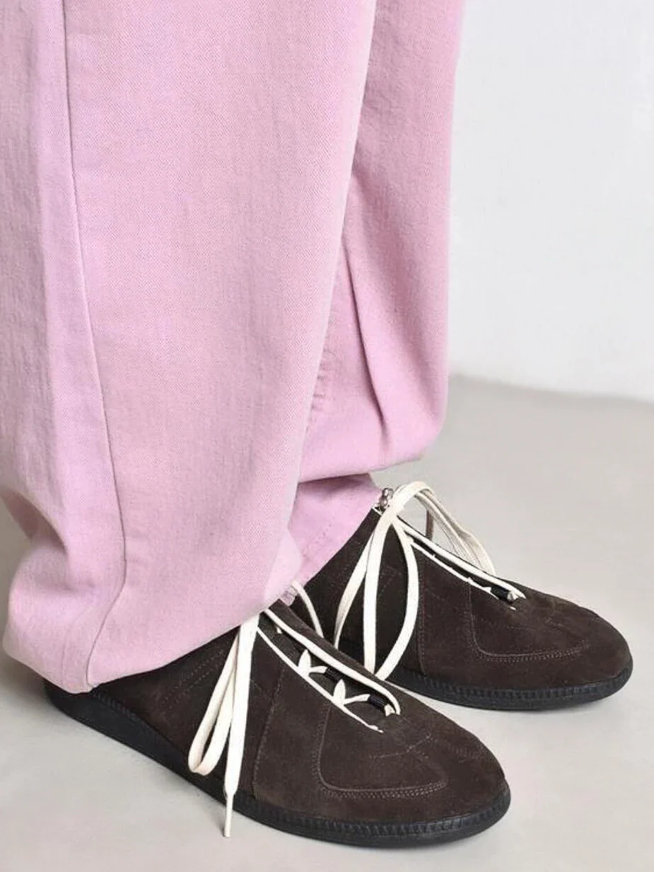 Retro Leather Trainer Sneakers - Image 4