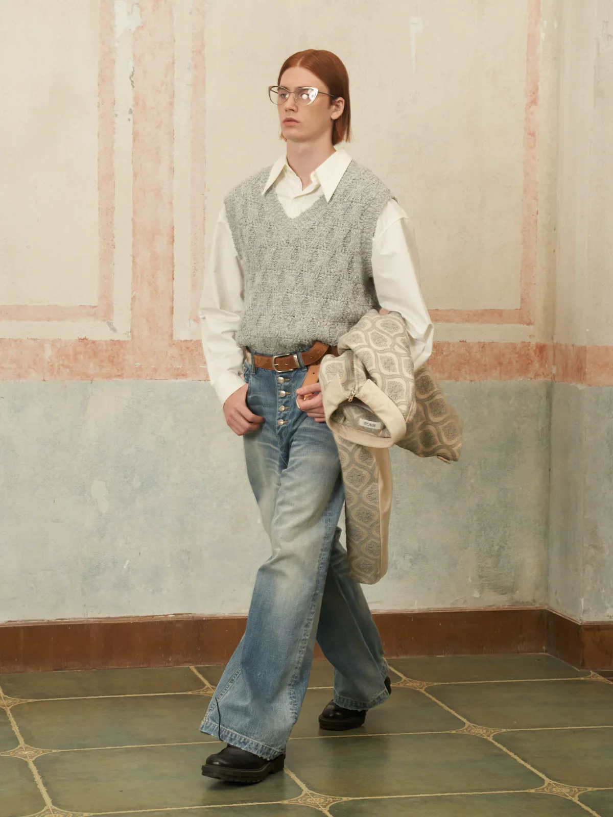 Retro Light Blue Wide-Leg Jeans - Image 2