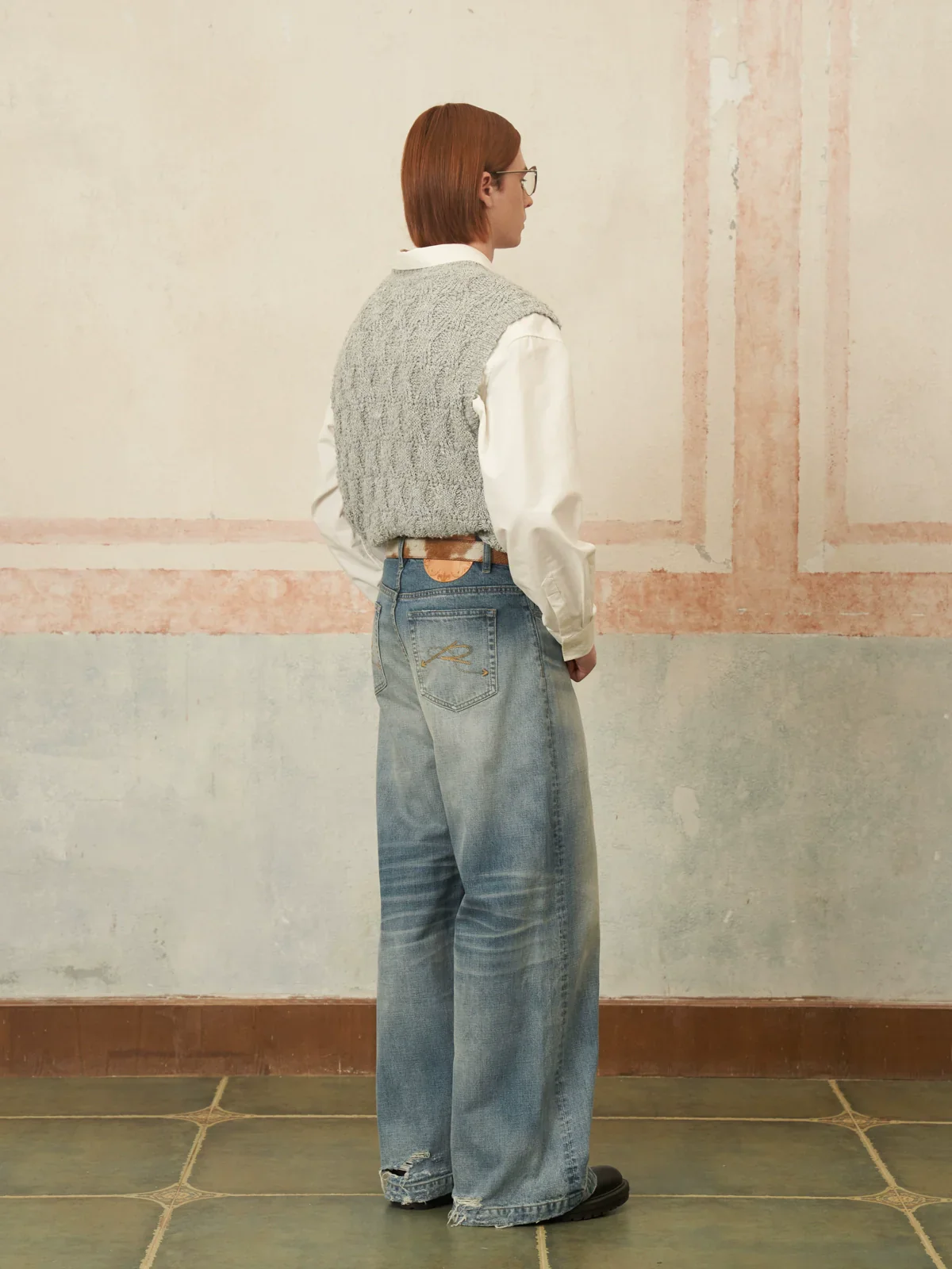 Retro Light Blue Wide-Leg Jeans - Image 3