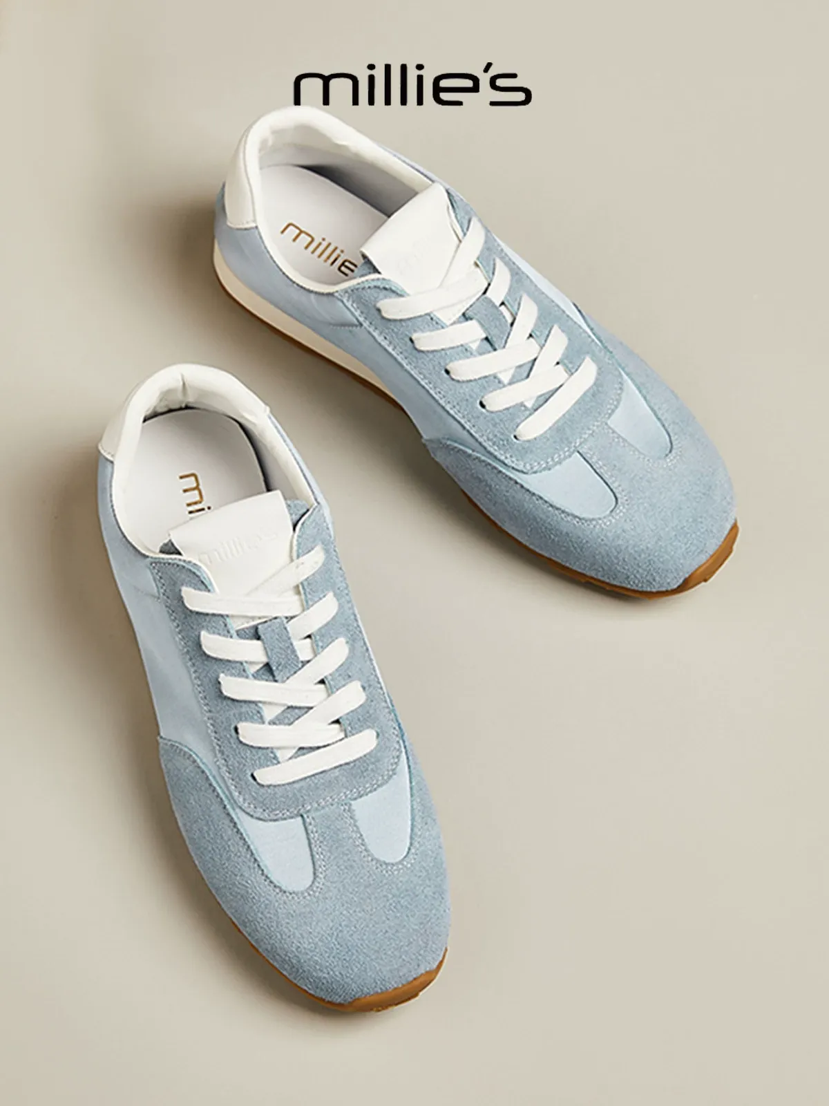 Retro Mesh Suede Sneakers - Image 3