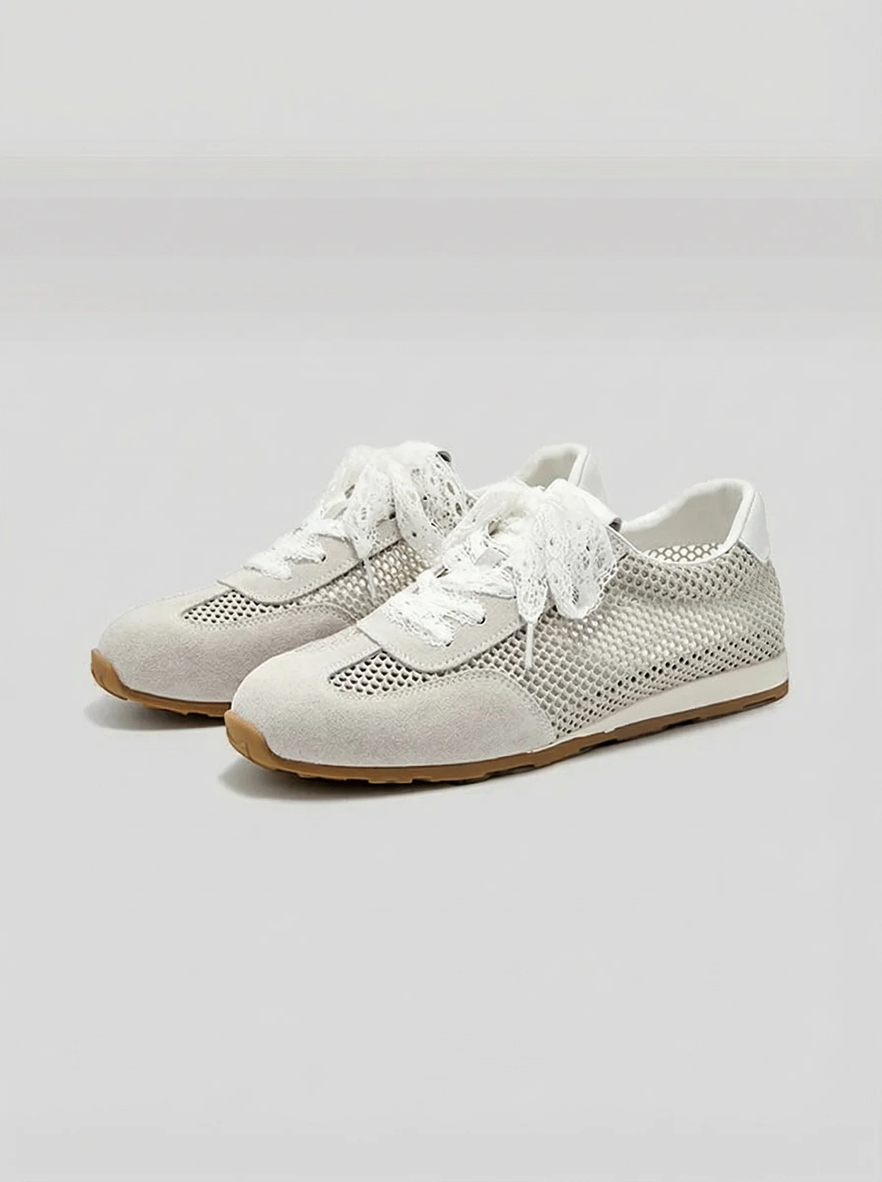 Retro Mesh Suede Sneakers - Image 8