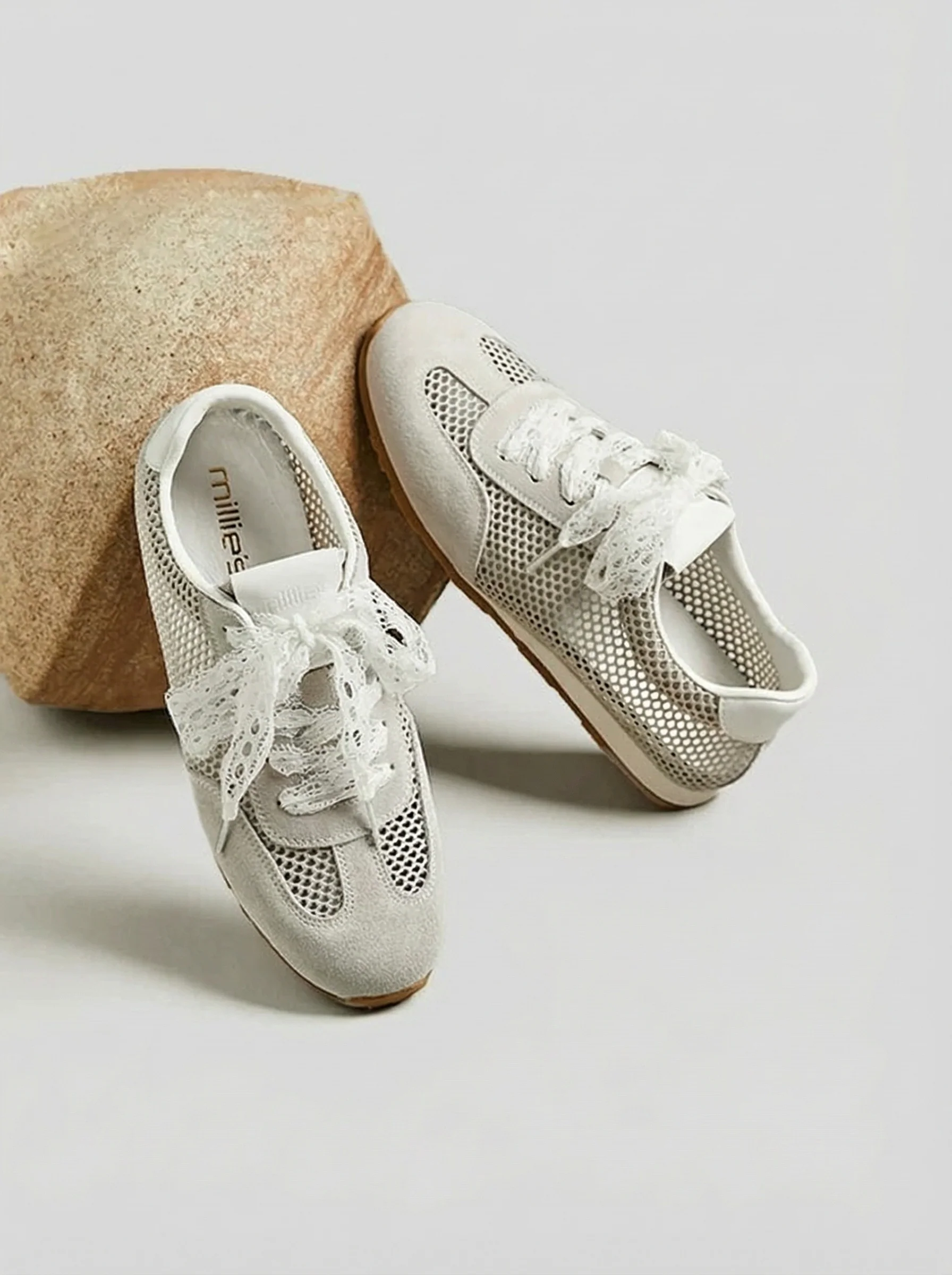 Retro Mesh Suede Sneakers - Image 9