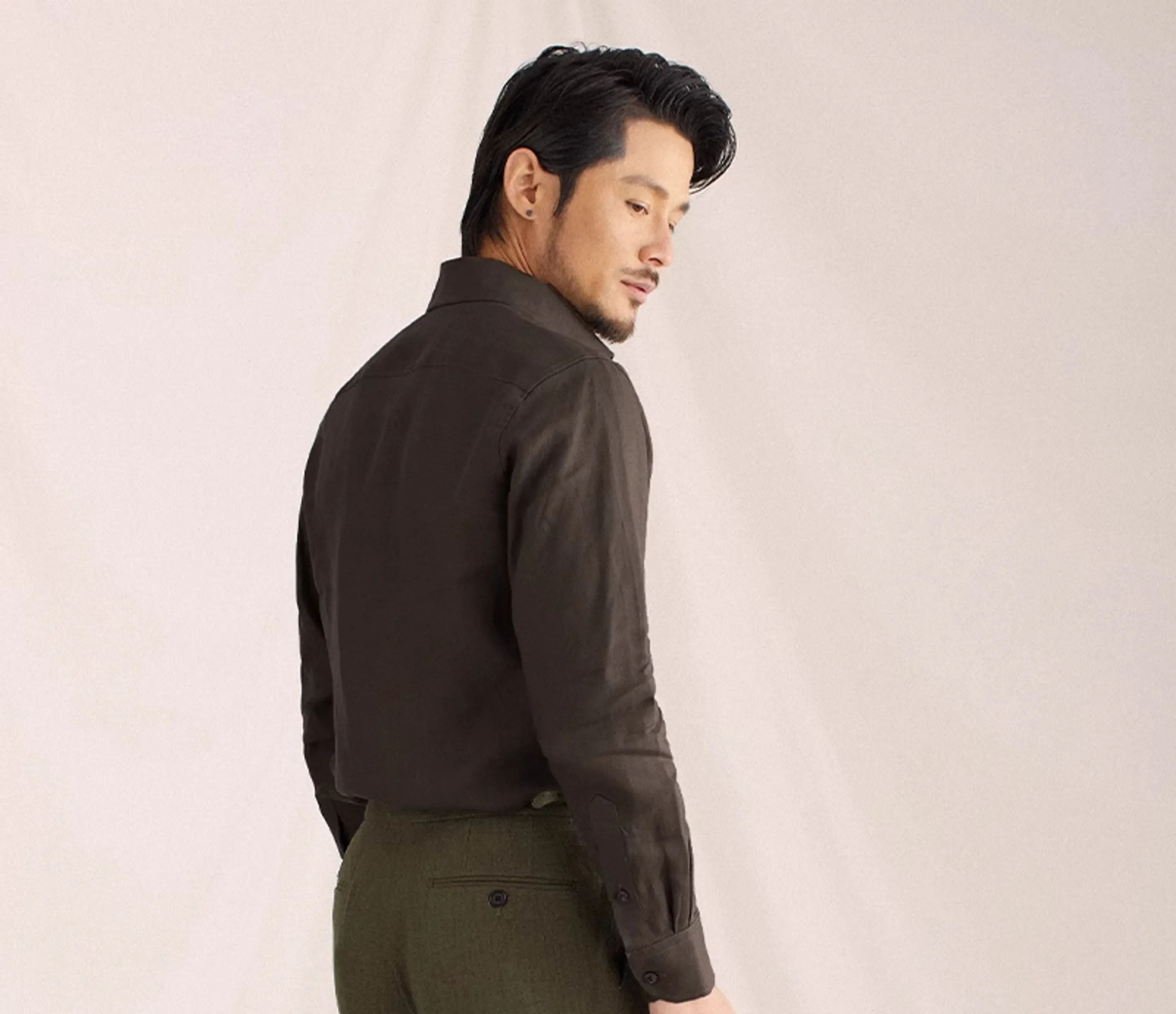 Retro One-Piece Collar Shirt - Image 7