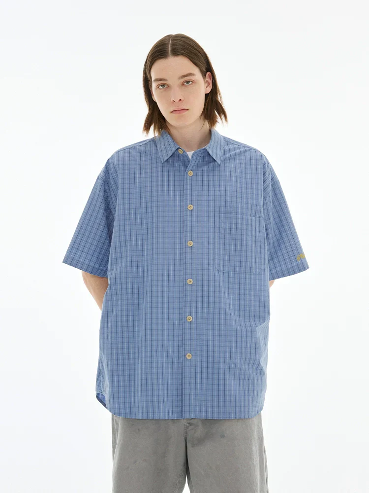 Retro Plaid Short-Sleeve Shirt